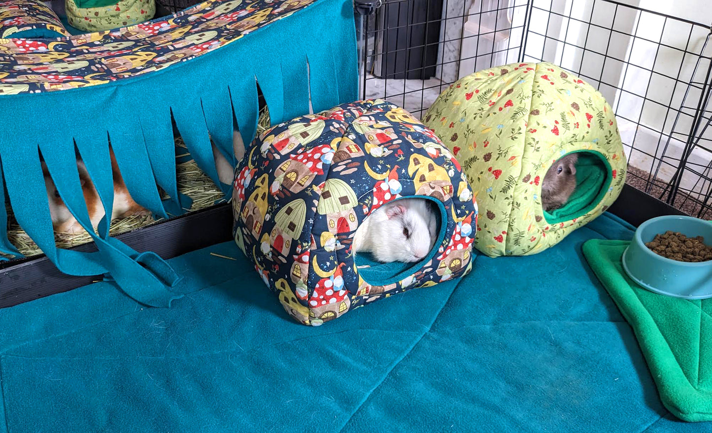 Gnome and Mushroom Town Guinea Pig Hidey House