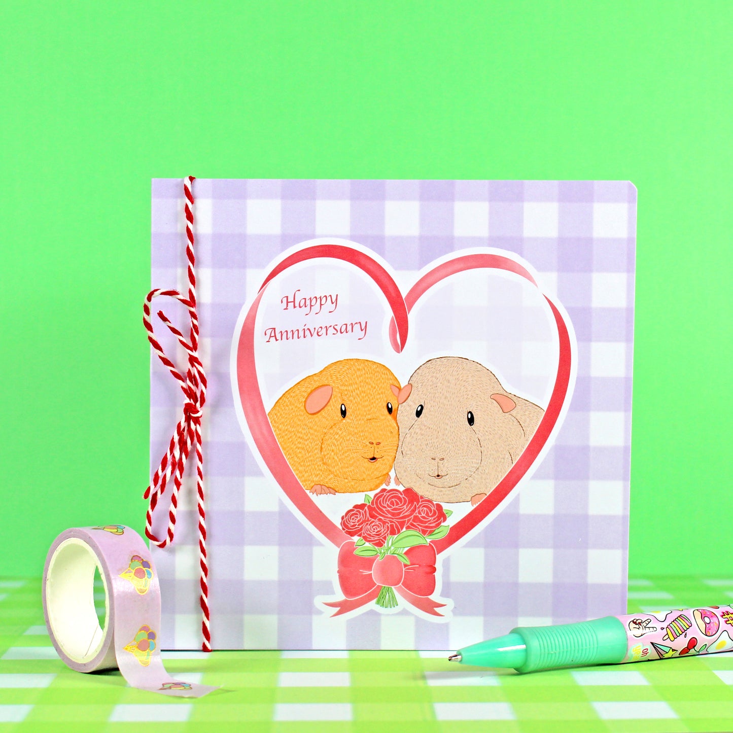 Guinea Pig happy Anniversary Card