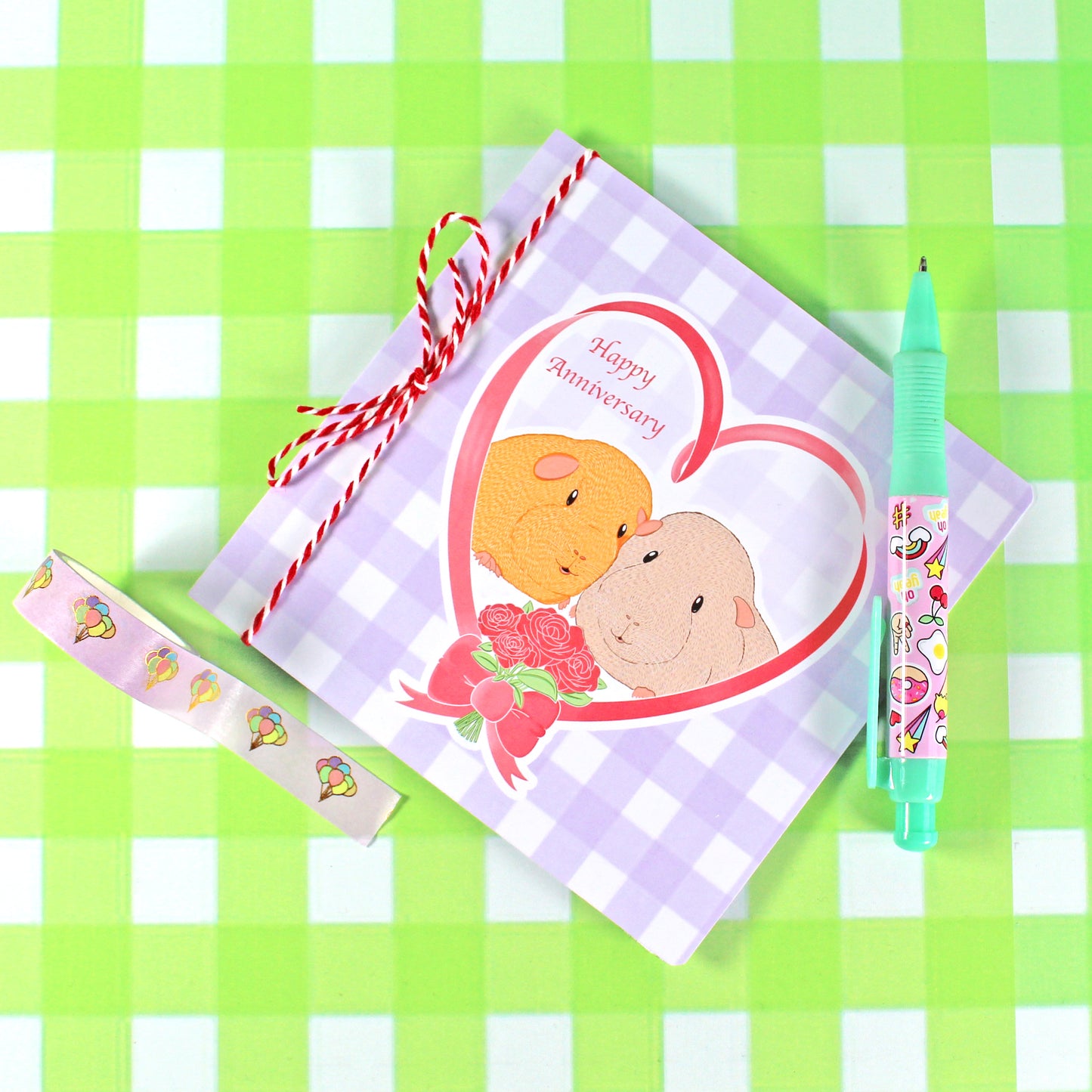 Guinea Pig happy Anniversary Card