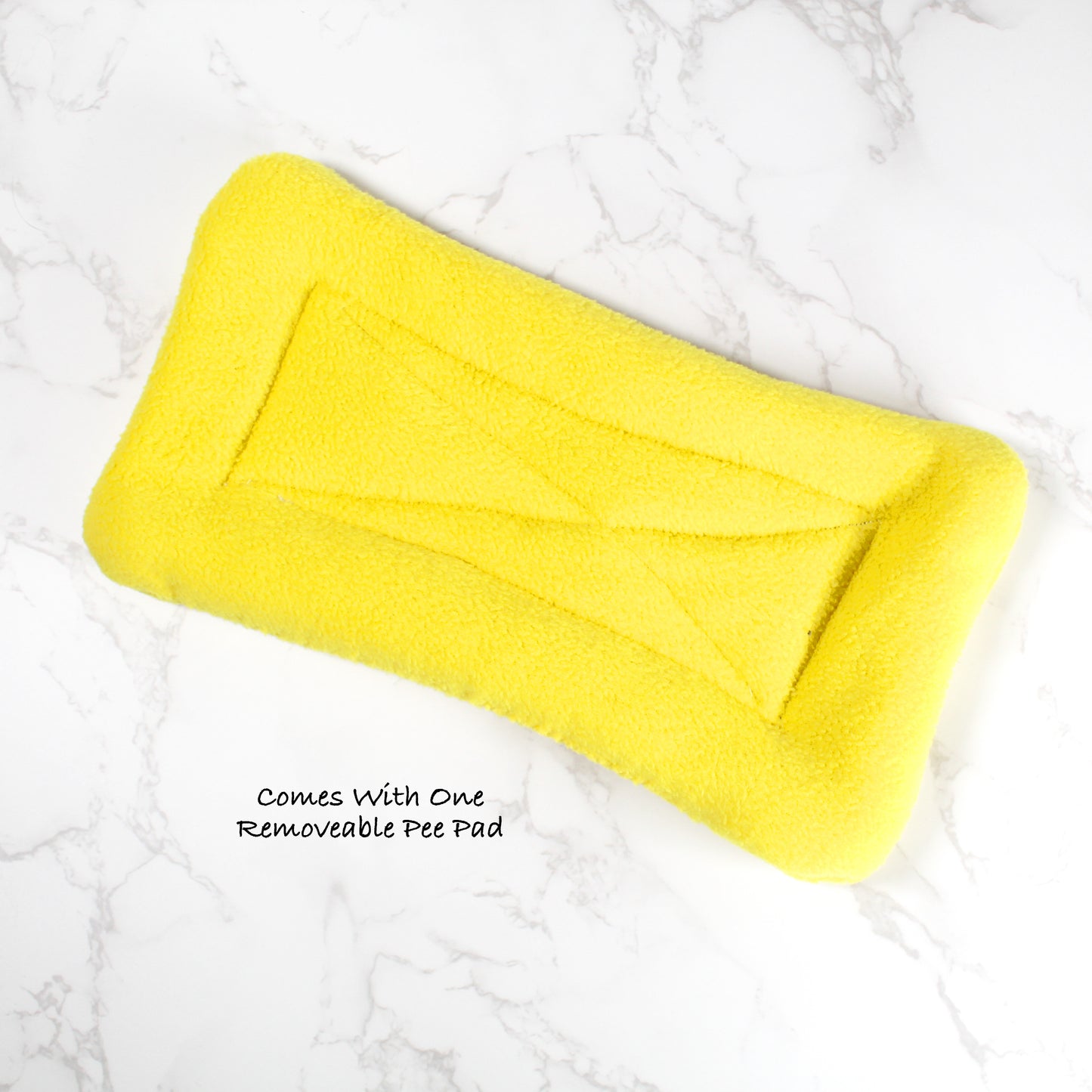 Yellow Bee Guinea Pig Accessory Set, top view of the 5 layer pee pad for the guinea pig tunnel