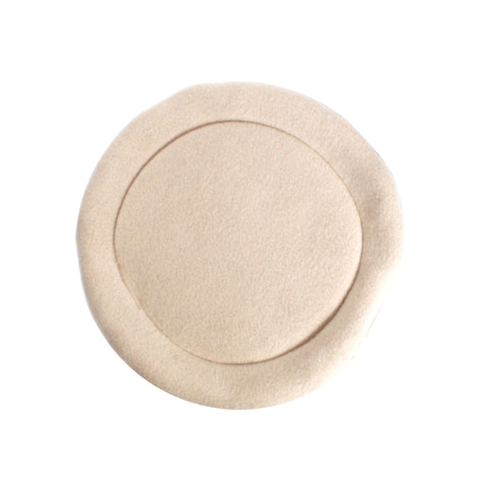 Pair Of Circle Beige Pee Pads, single view of the pee pad
