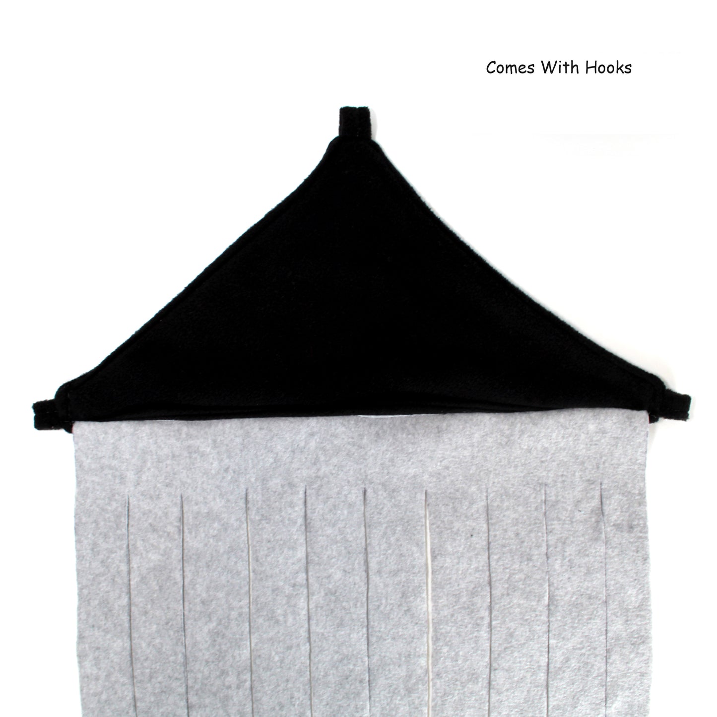 Grey and Black Corner Fleece Forest, top view showing the shape and size of the curtain hammock