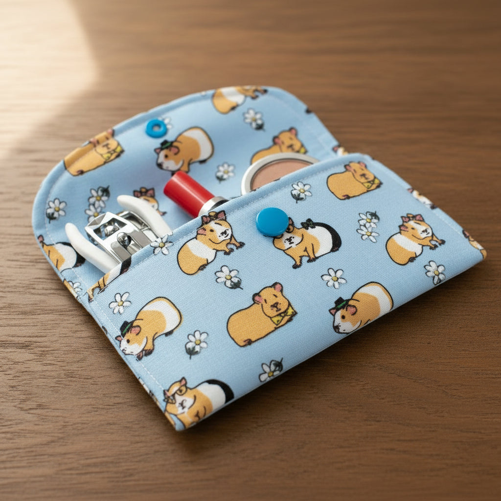 Blue Guinea Pig Pattern Pouch