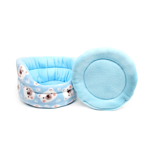 Blue Polar Bear Cuddle Cup Bed for Guinea Pigs