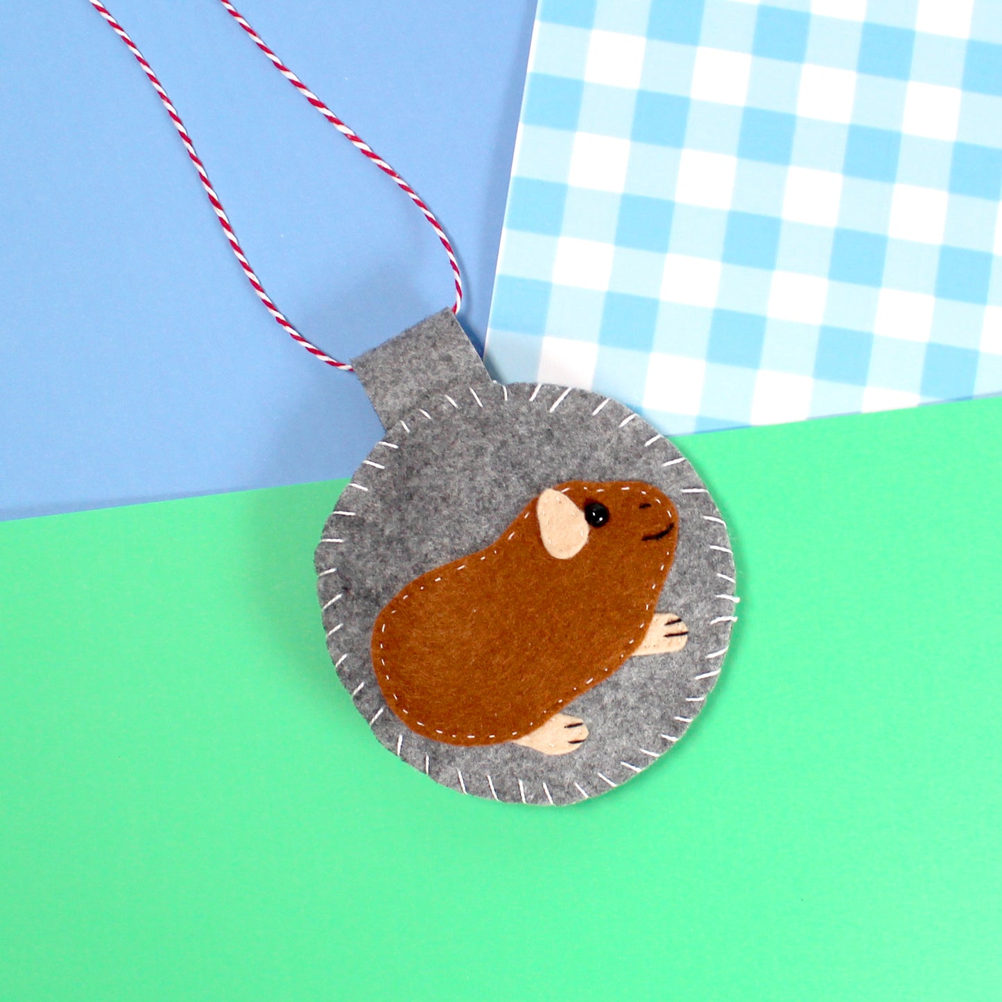 Felt Brown Guinea Pig Decoration