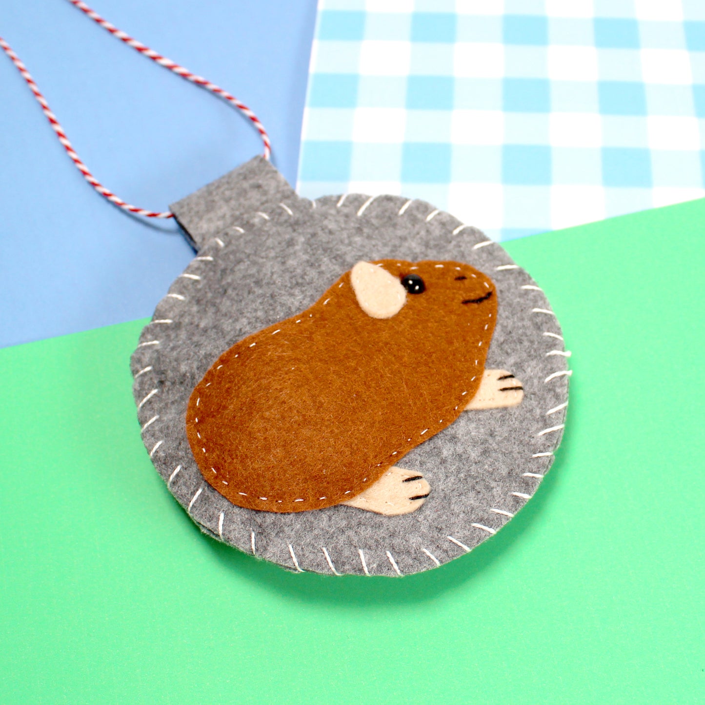 Felt Brown Guinea Pig Decoration