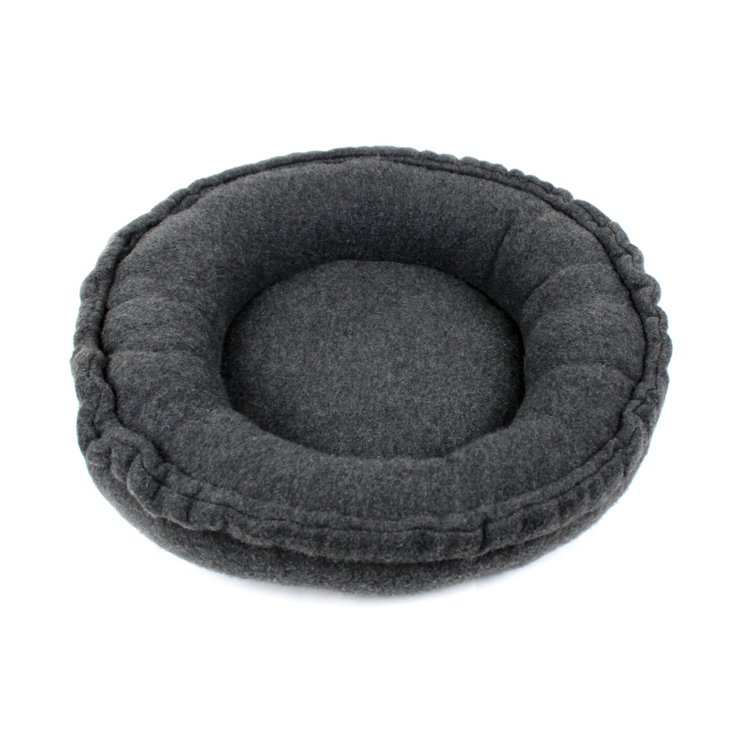 Gray pet bed on a white background