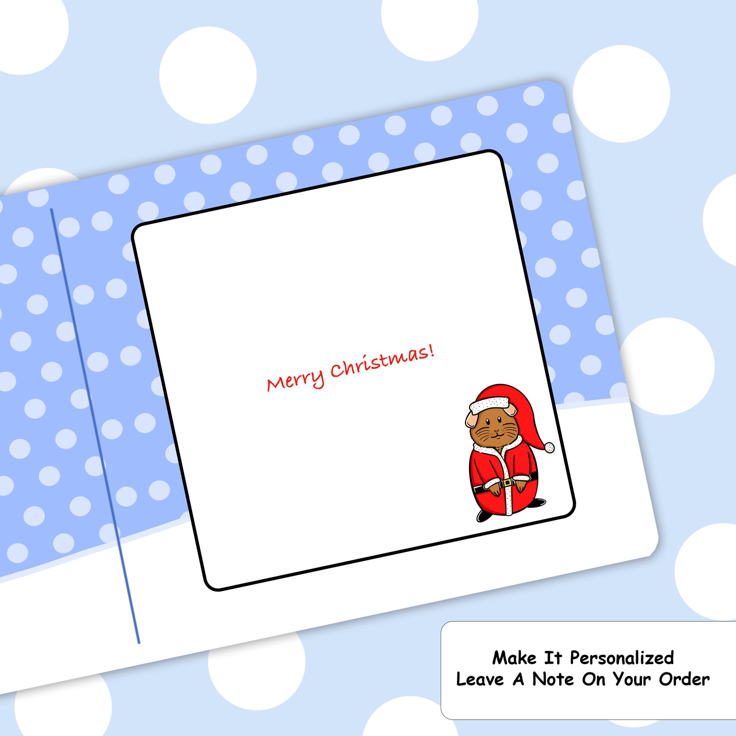 Pack Of 7 Guinea Pig Christmas Cards
