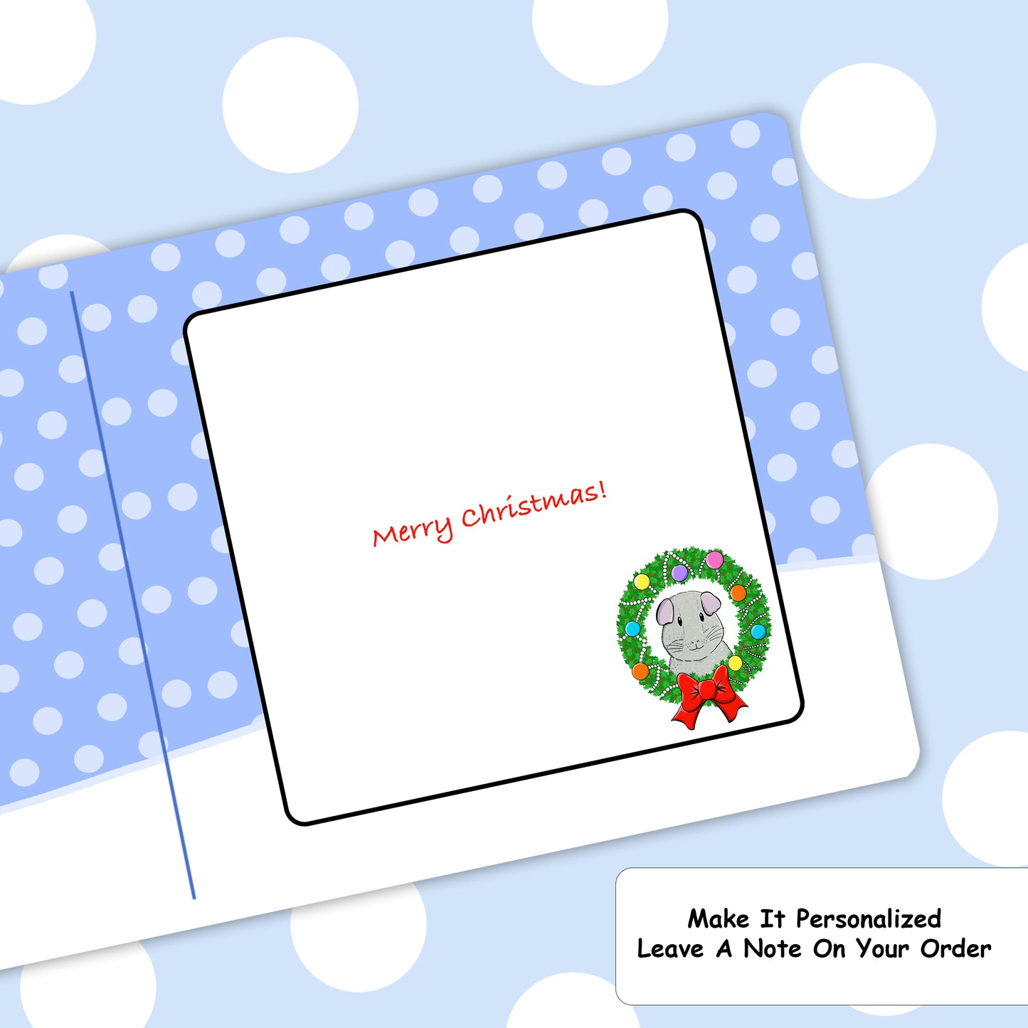 Pack Of 7 Guinea Pig Christmas Cards