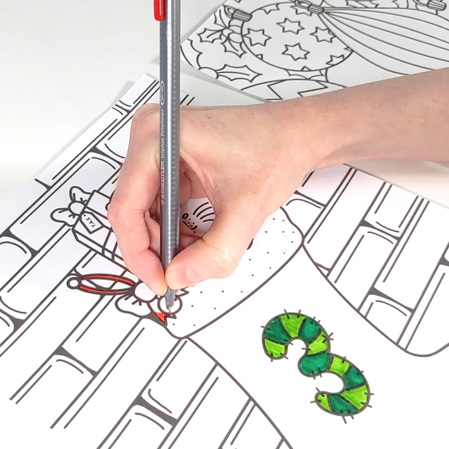 Printable Guinea Pig Advent Colouring Book