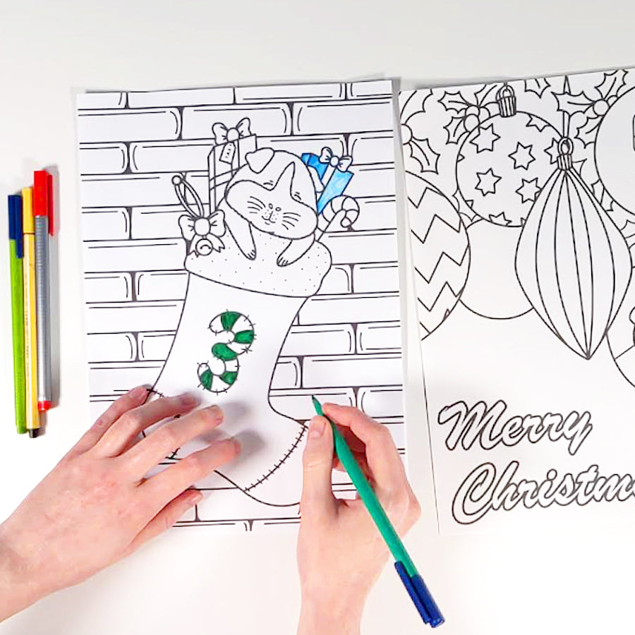Printable Guinea Pig Advent Colouring Book