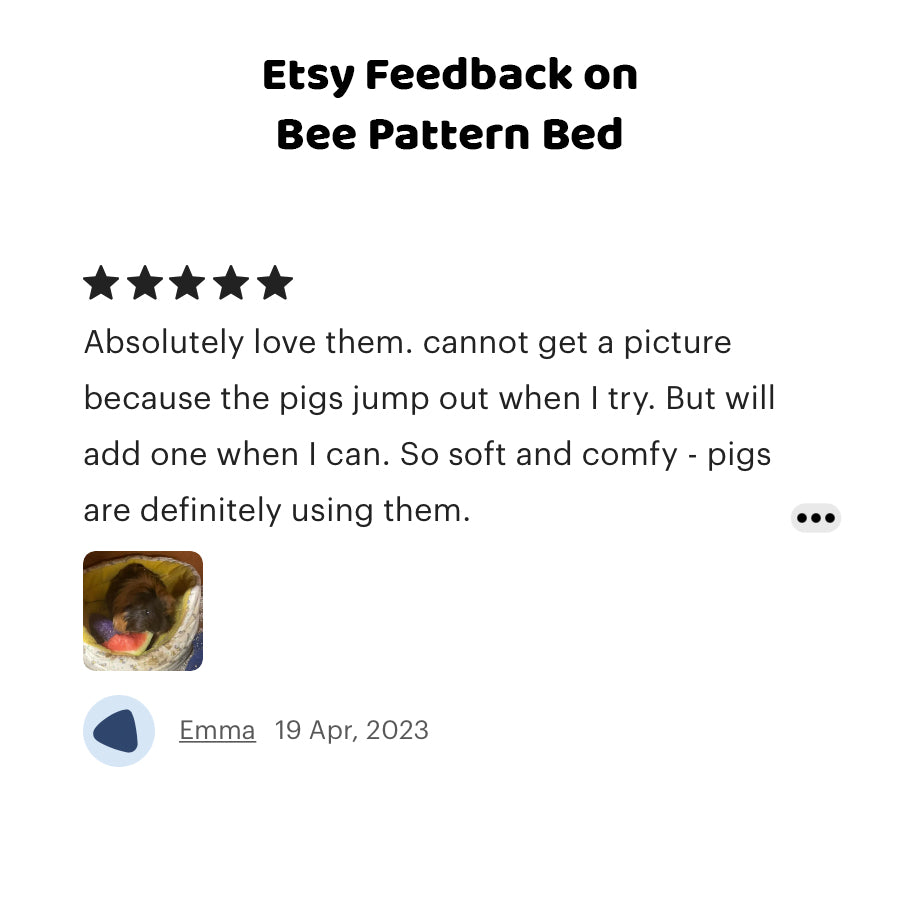 Yellow Bee Pattern Bed for Guinea Pigs