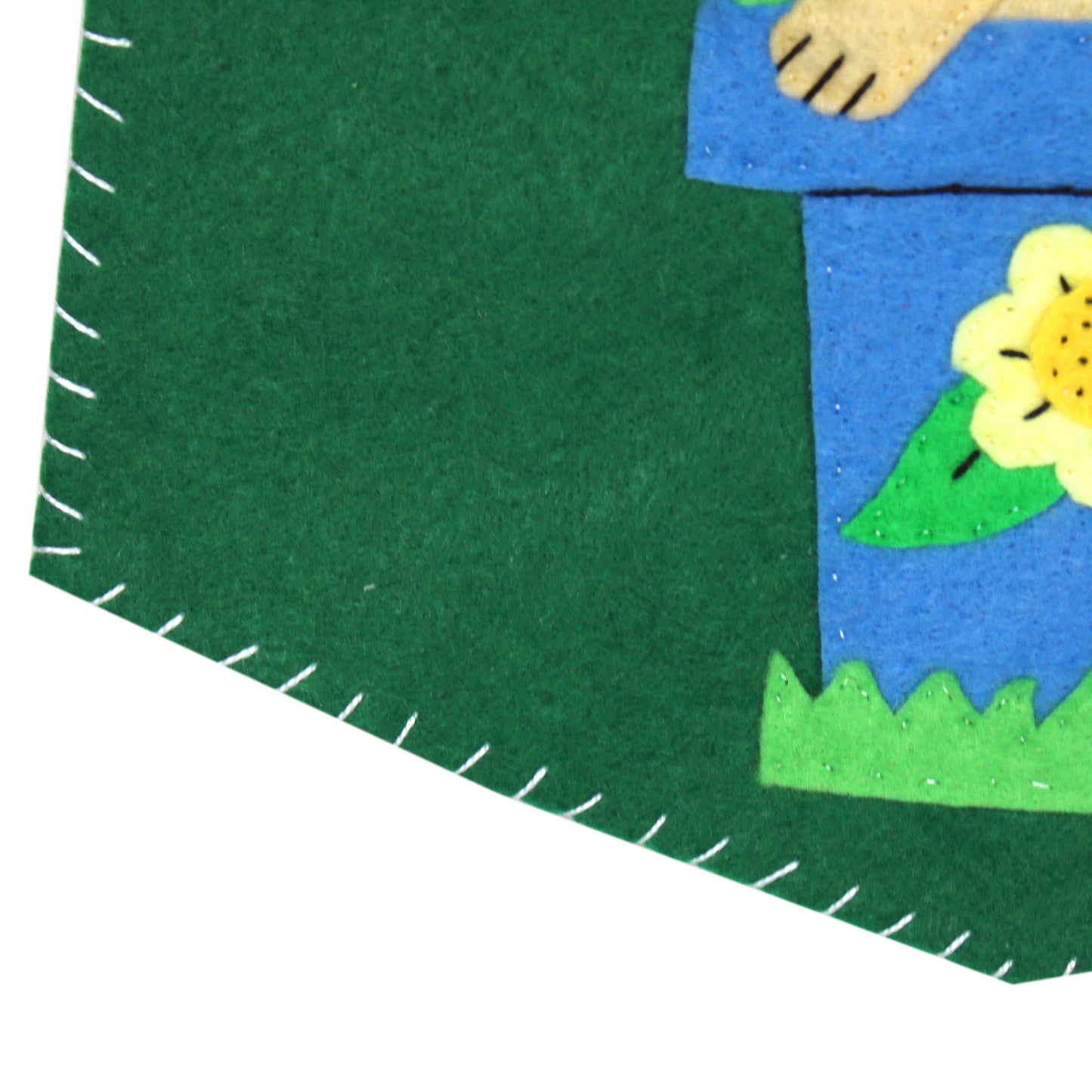 Felt Guinea Pig In Flower Plant Pot - Wall Hanging Flag