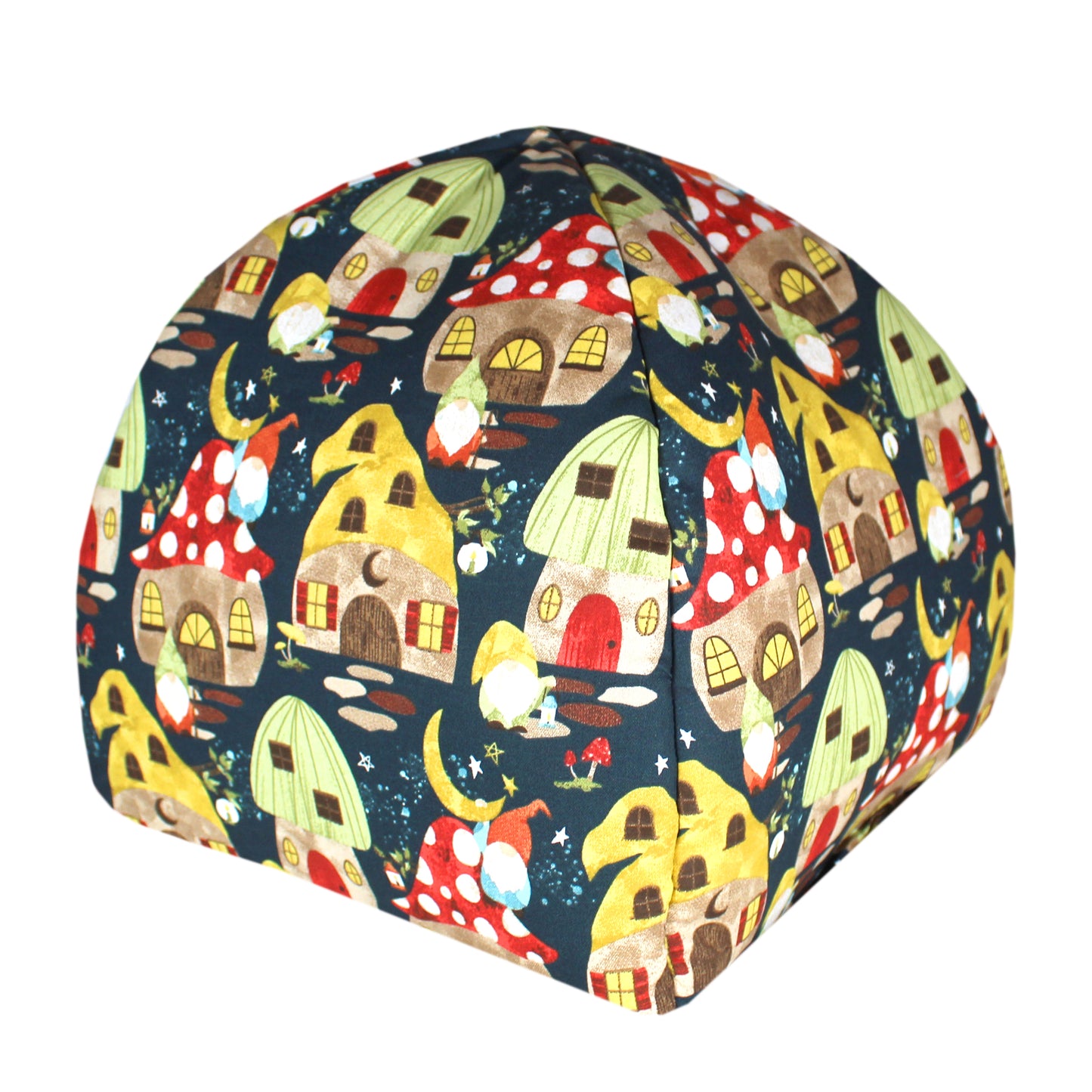Gnome and Mushroom Town Guinea Pig Hidey House, rear view of the hideaway