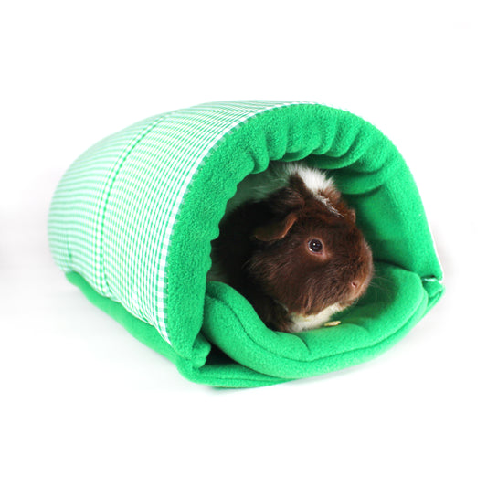Green Gingham Guinea Pig Squish Tunnel