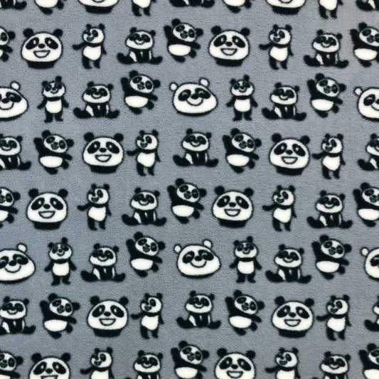 Grey Panda Corner Fleece Forest