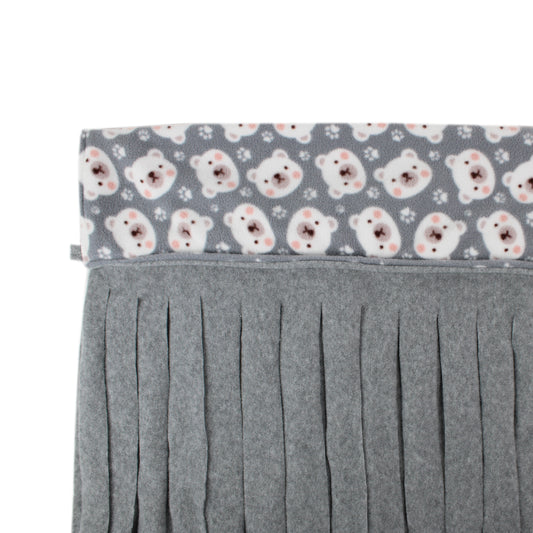 Grey Polar Bear Fleece Forest for Guinea Pig