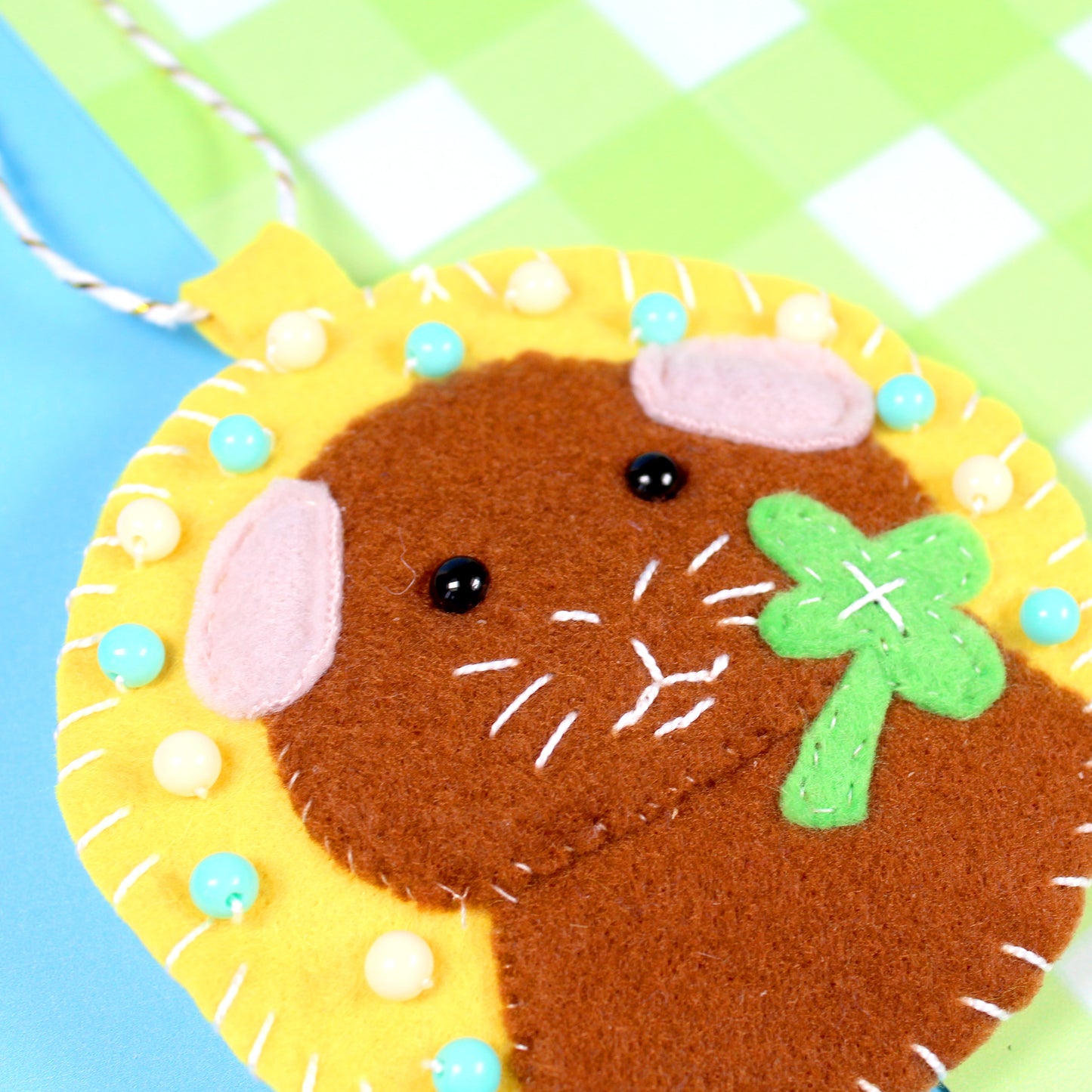 Felt Shamrock Guinea Pig Decoration