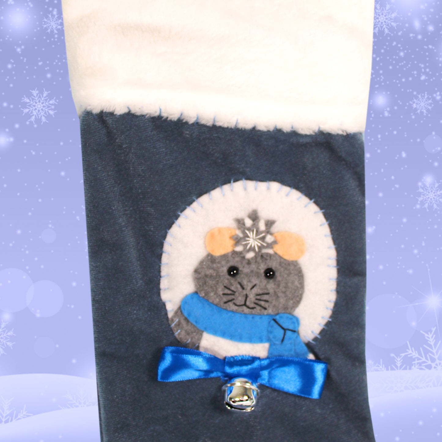 Grey Crested Guinea Pig Luxury Christmas Stocking