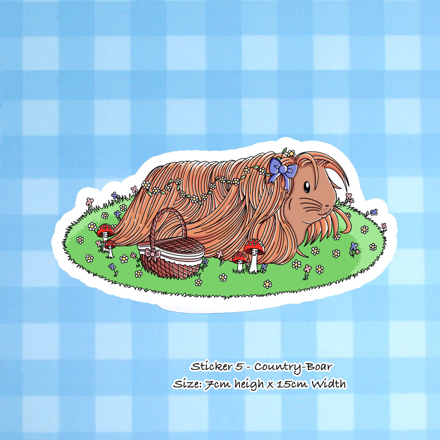 Large Cottagecore Guinea Pig Sticker Pack
