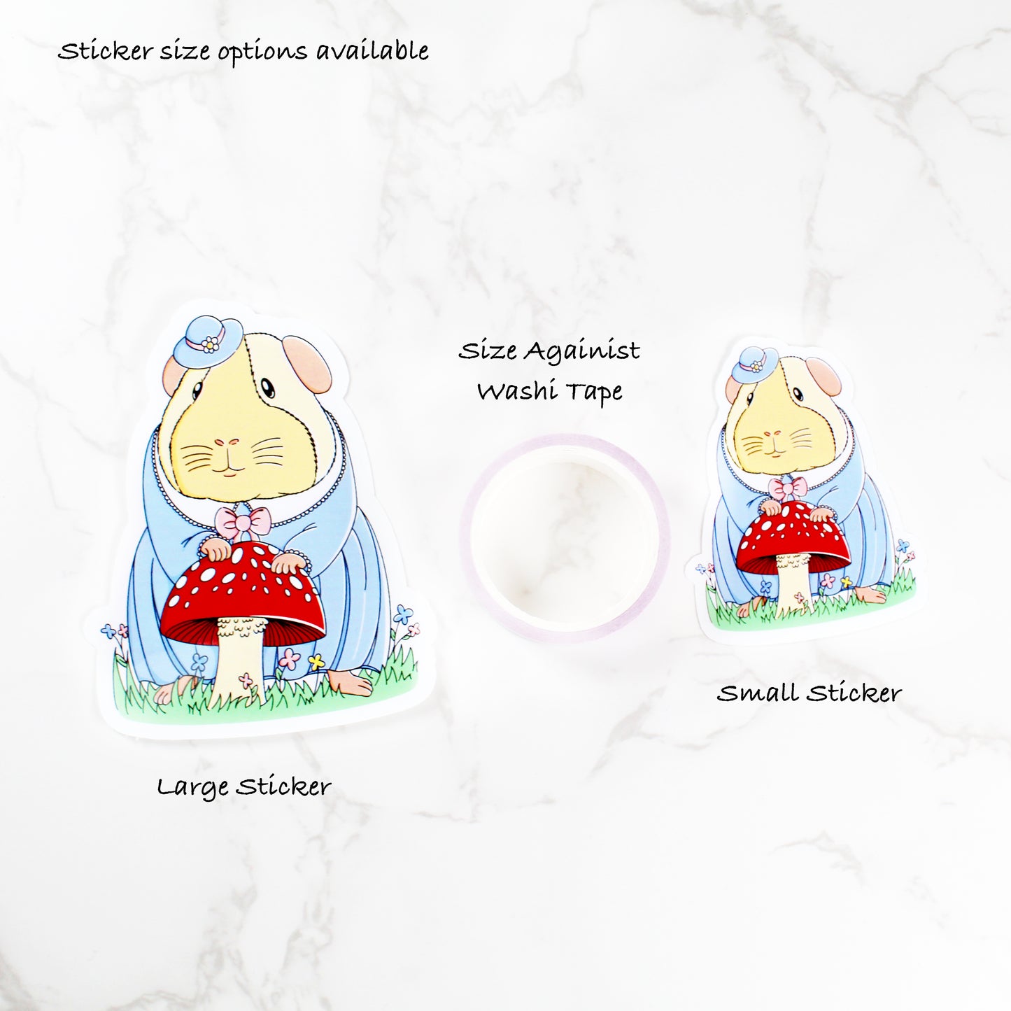 Large Cottagecore Guinea Pig Sticker Pack