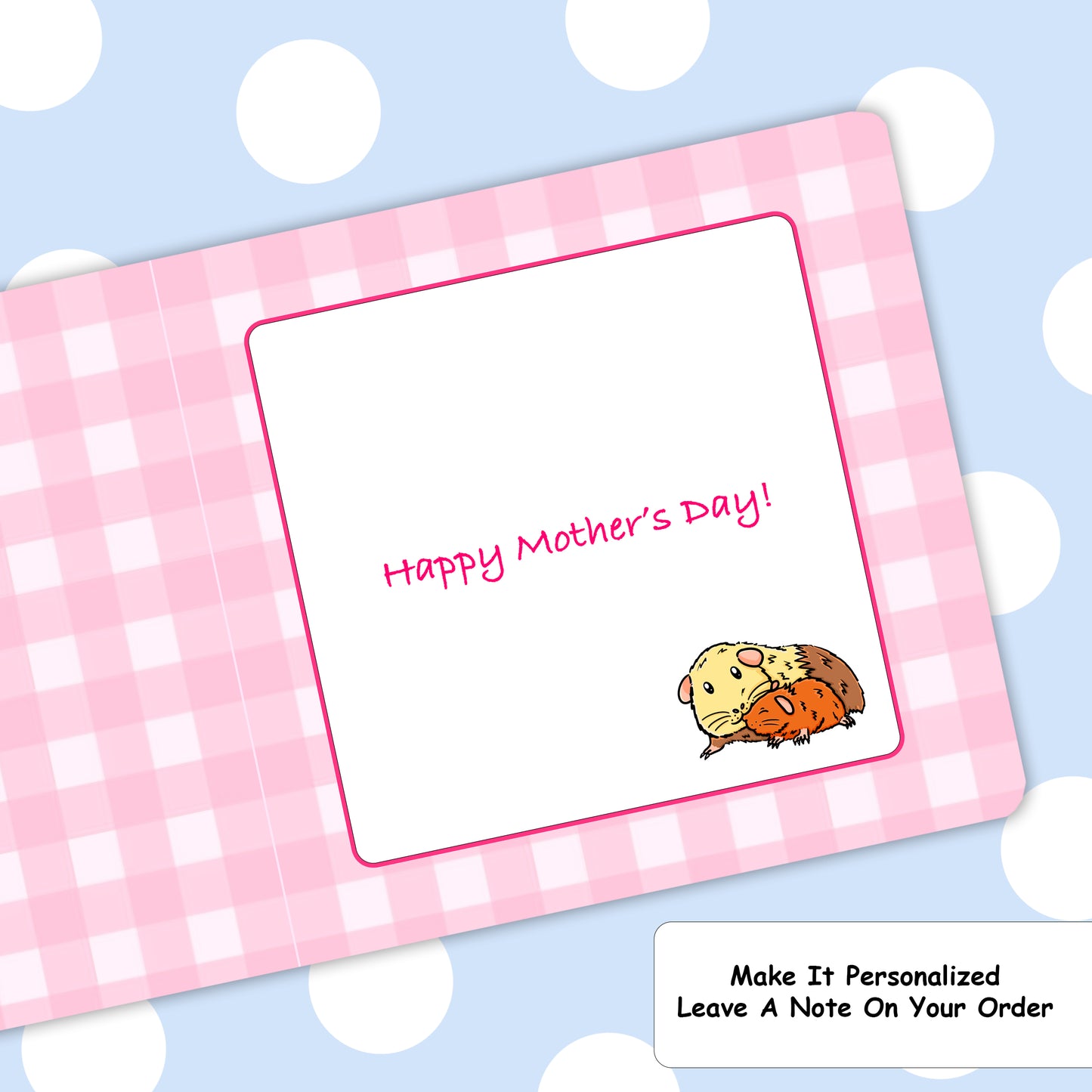 Guinea Pig Mother's Day Greetings Card