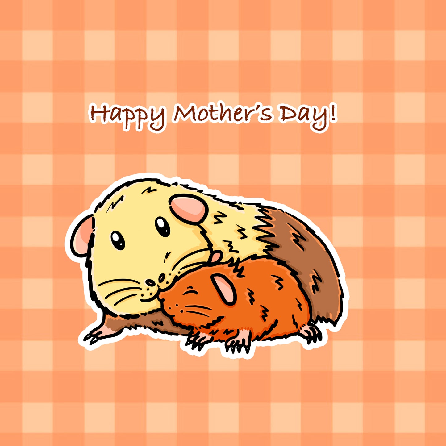 Guinea Pig Mother's Day Greetings Card