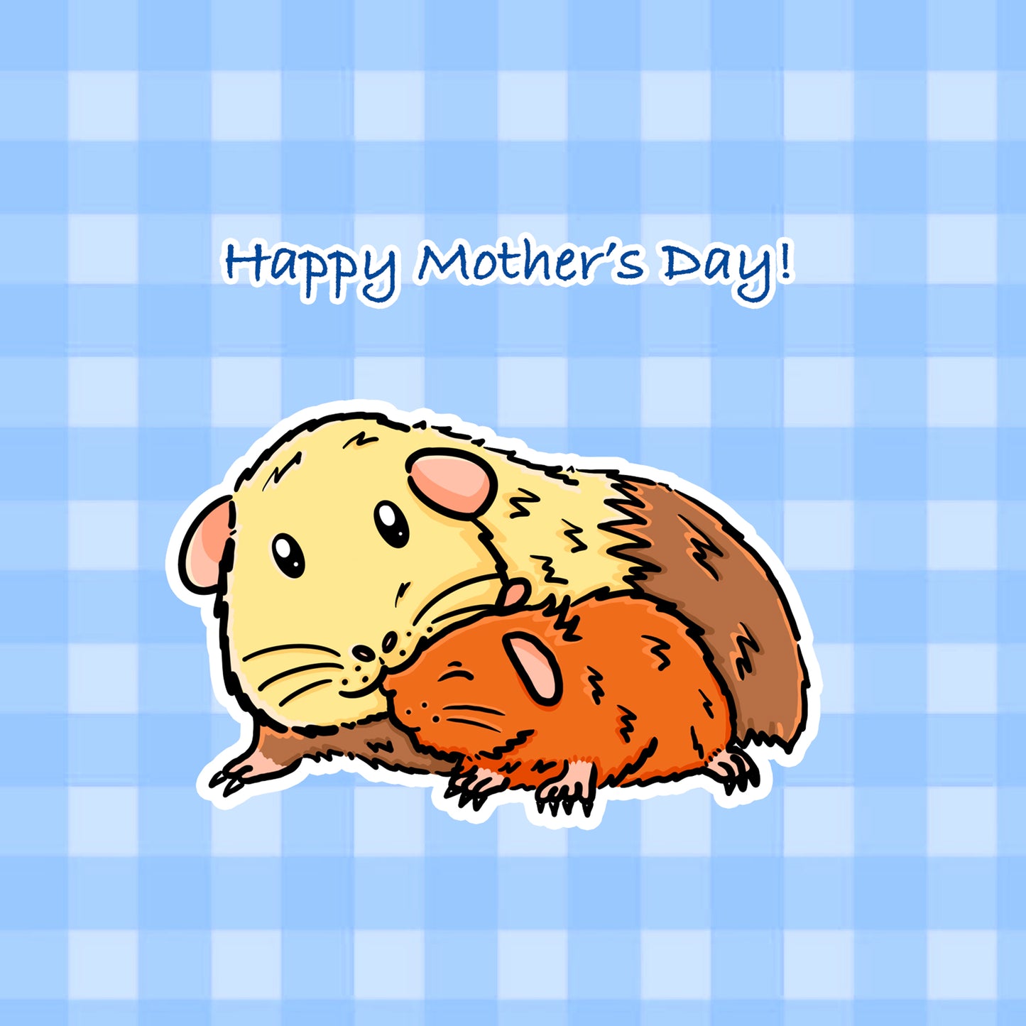 Guinea Pig Mother's Day Greetings Card