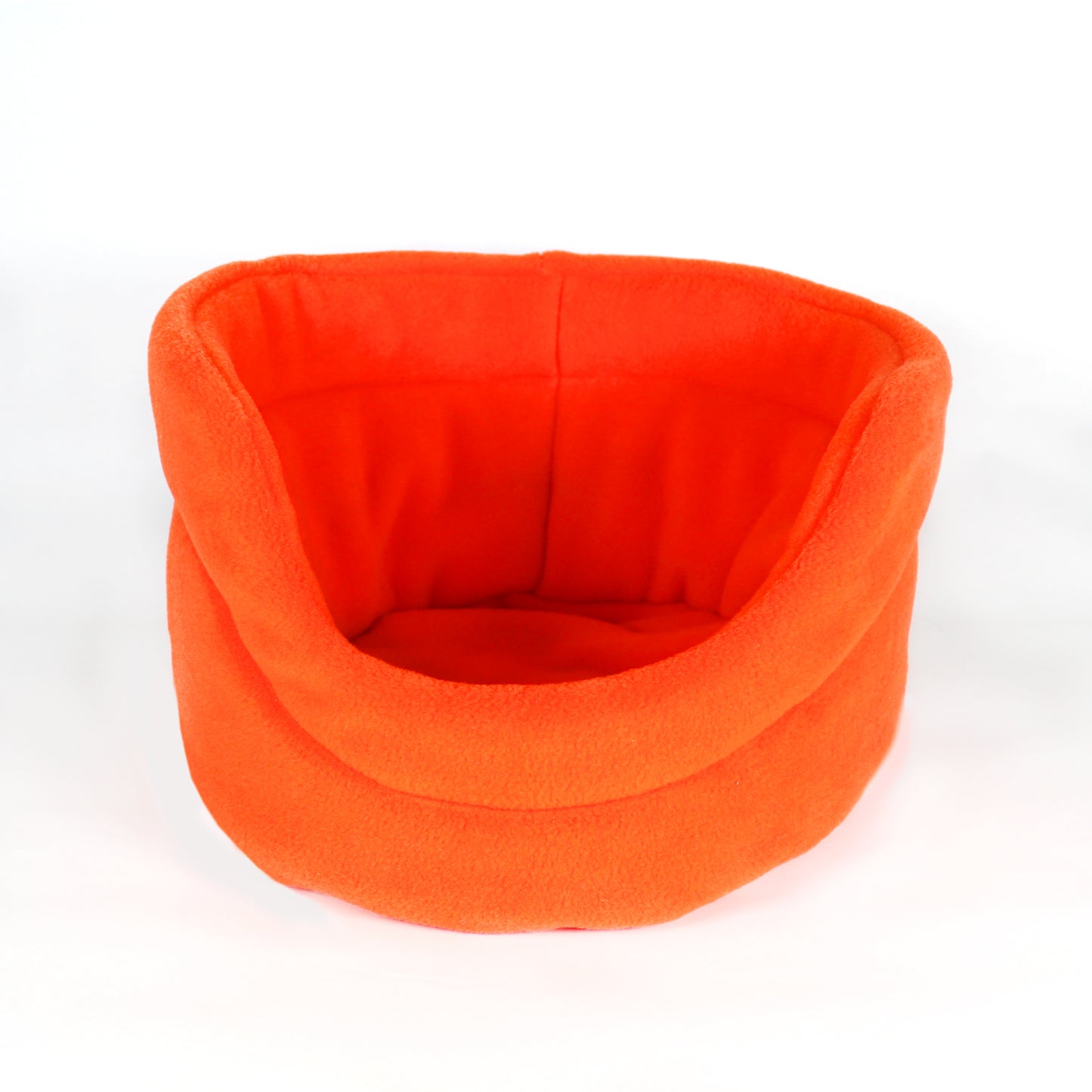 Orange Cuddle Cup Bed, front view of the bed for guinea pigs