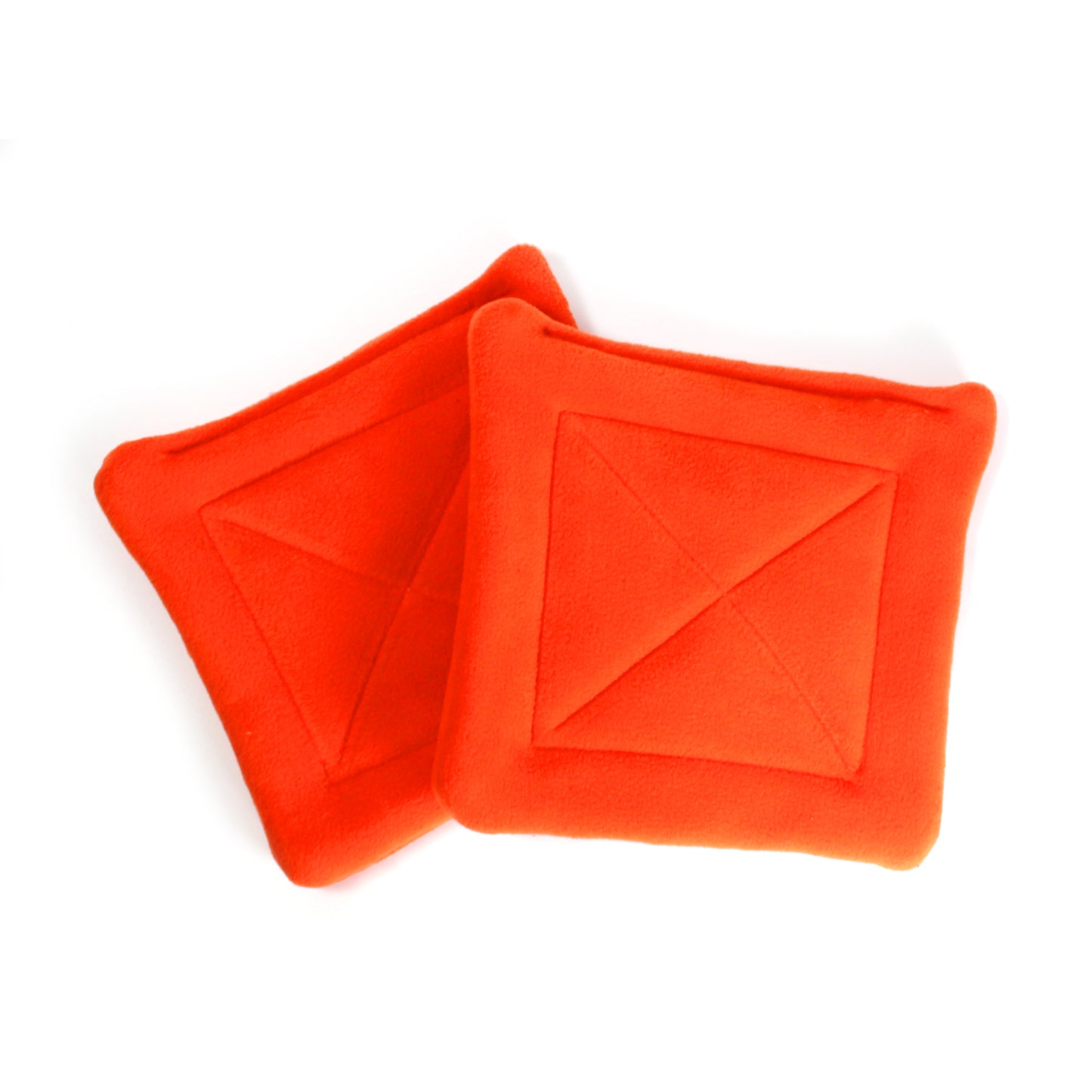 Pair of Square Orange Pee Pads for Guinea Pigs
