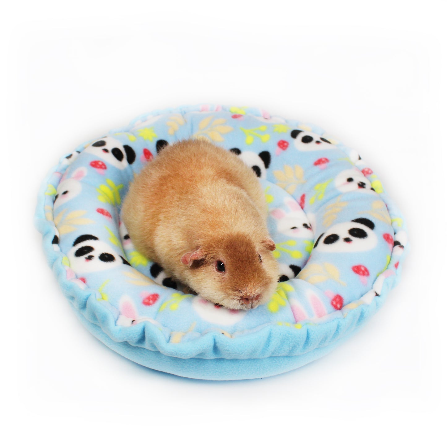 Blue Panda & Rabbit Doughnut Bed