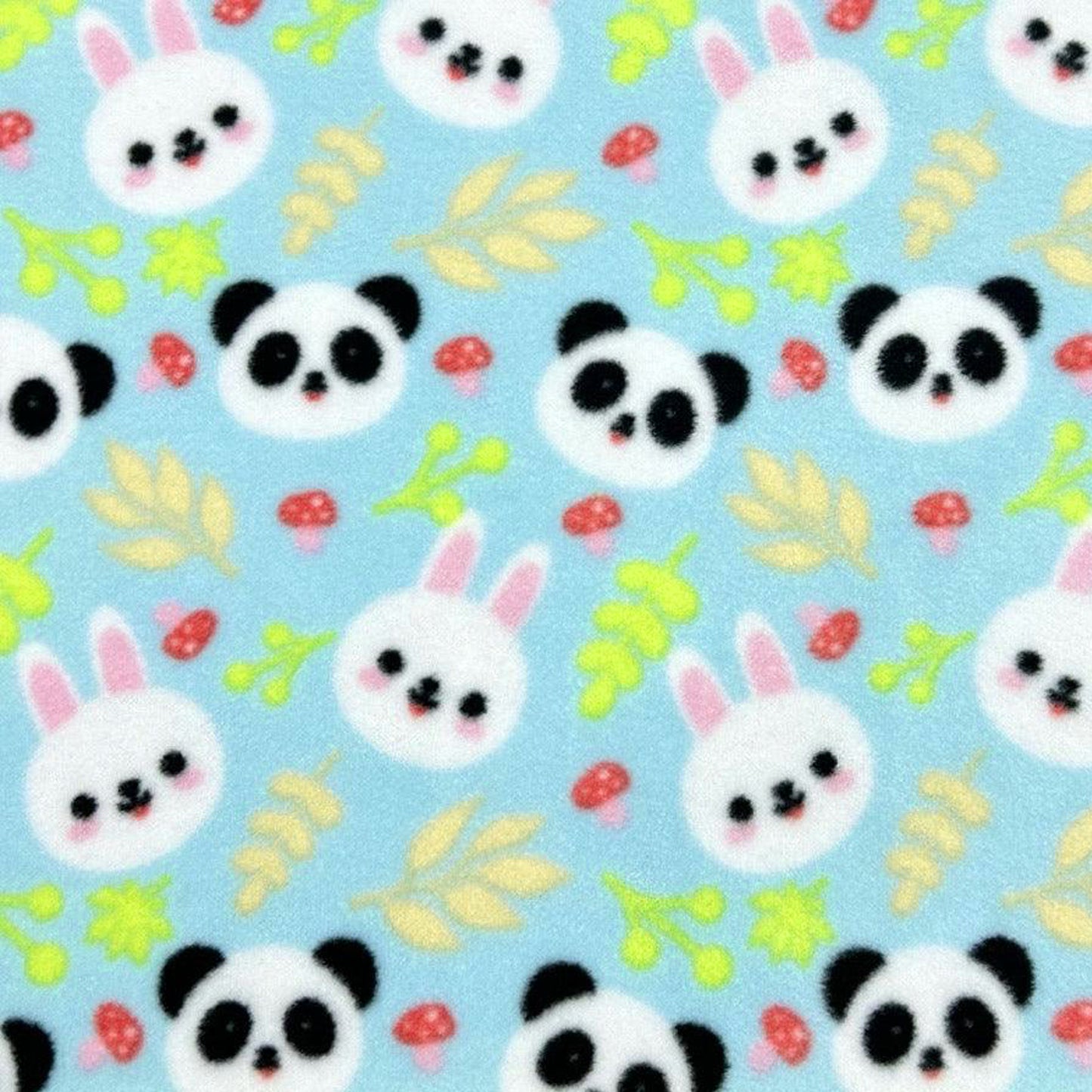 Blue Panda & Rabbit Doughnut Bed