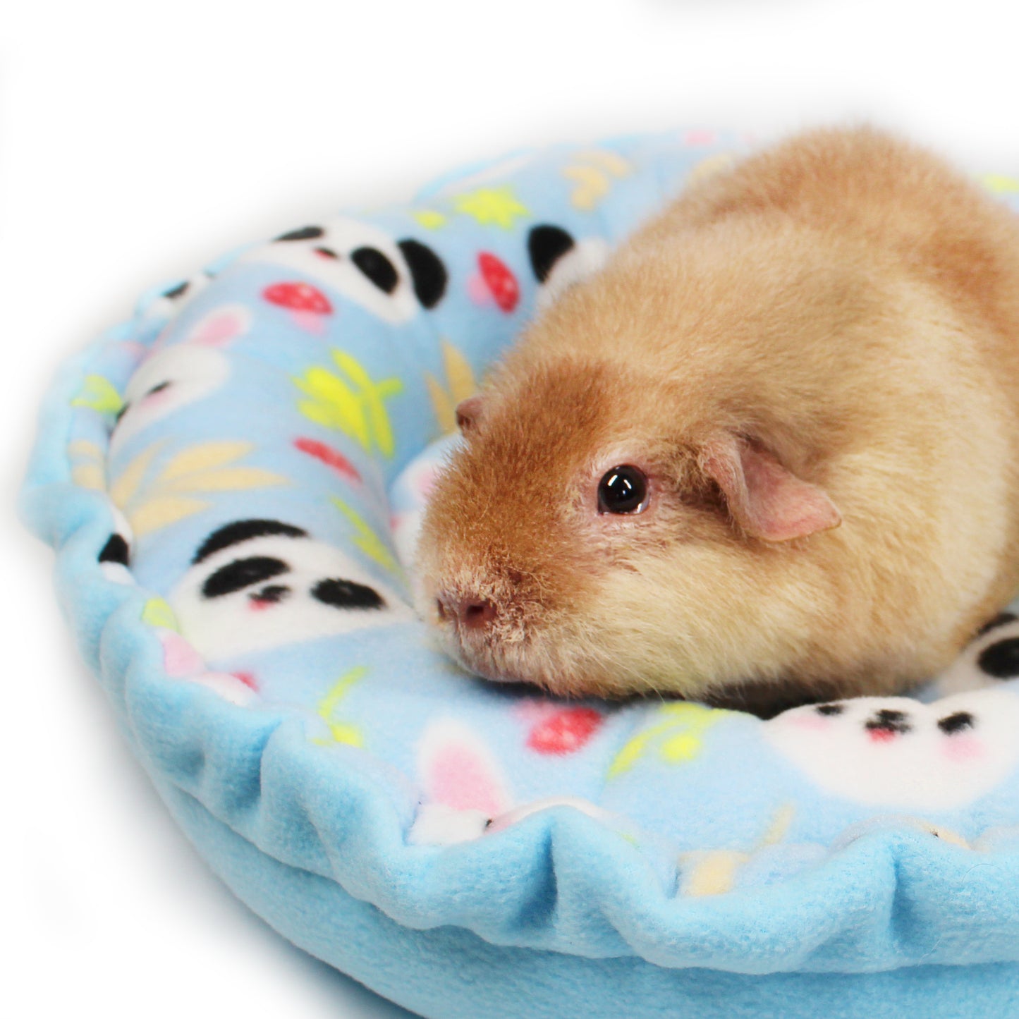 Blue Panda & Rabbit Doughnut Bed