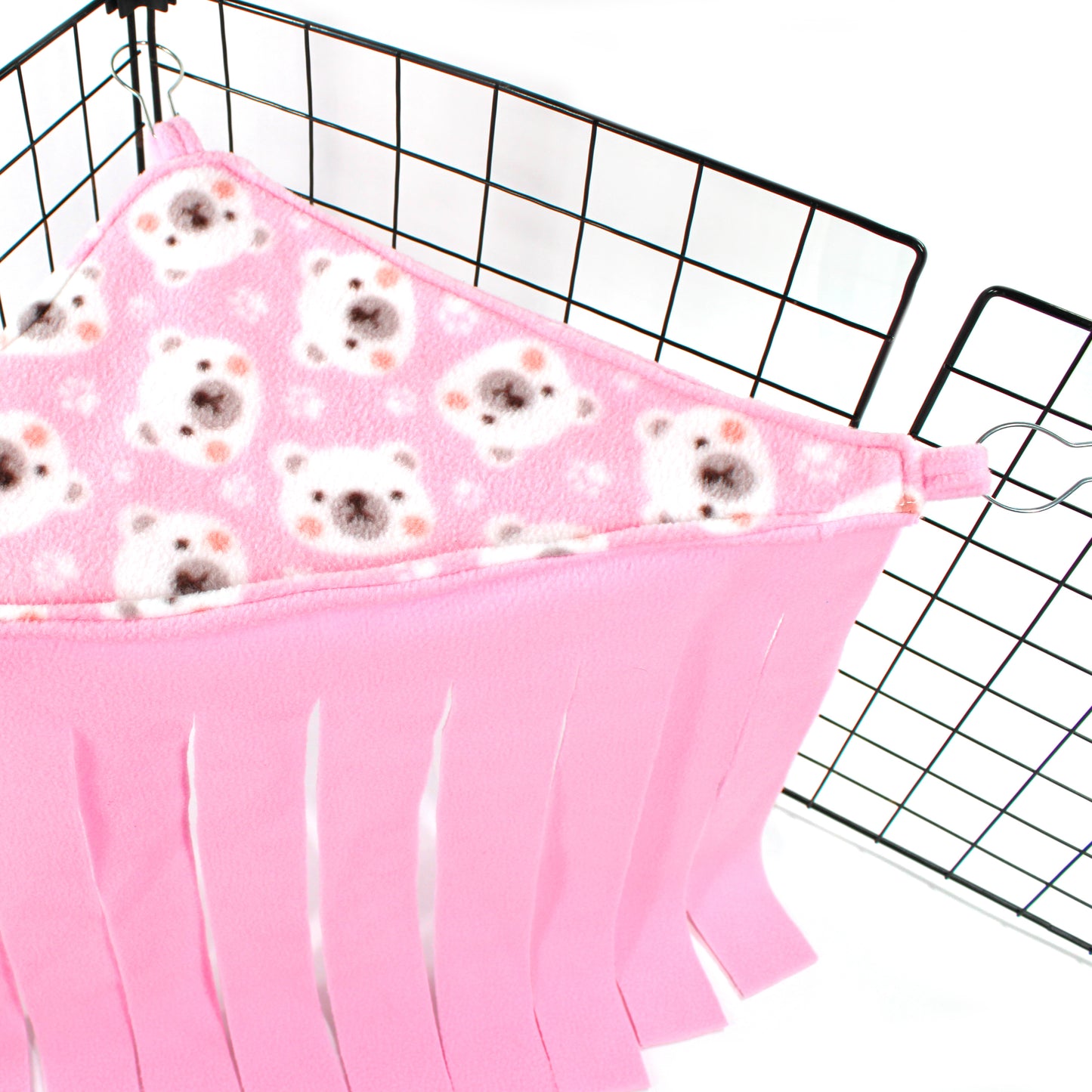 Pink Polar Bear Corner Fleece Forest