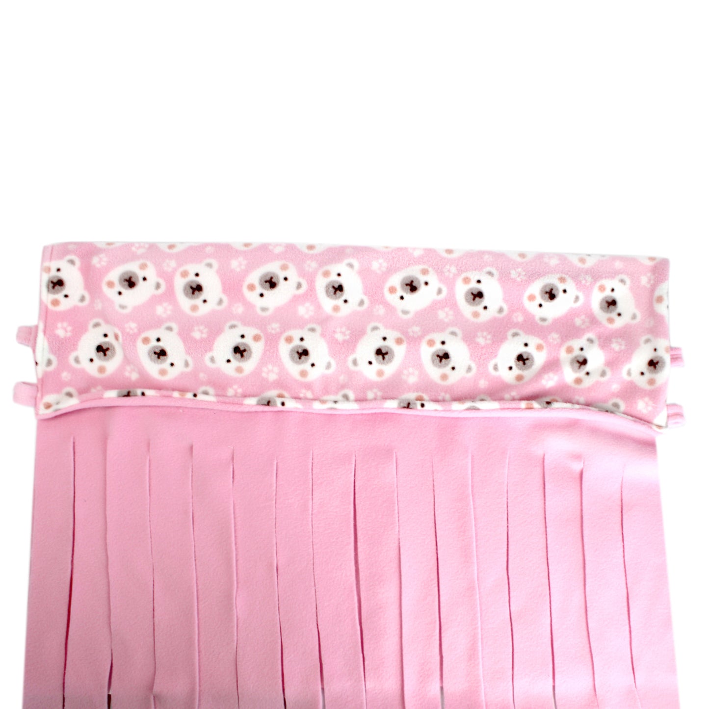 Large Pink Polar Bear Fleece Forest