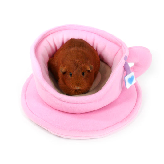 Baby Pink Teacup Bed for Guinea Pigs
