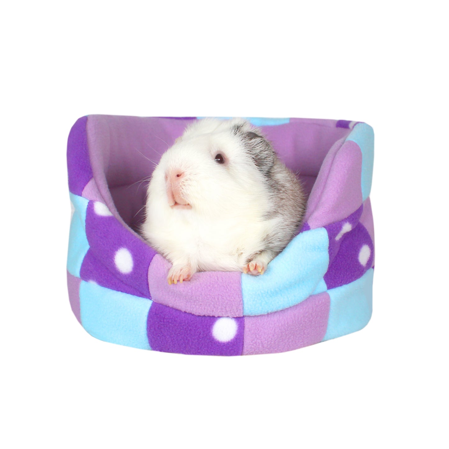 Purple Polka Dot Patchwork Guinea Pig Bed