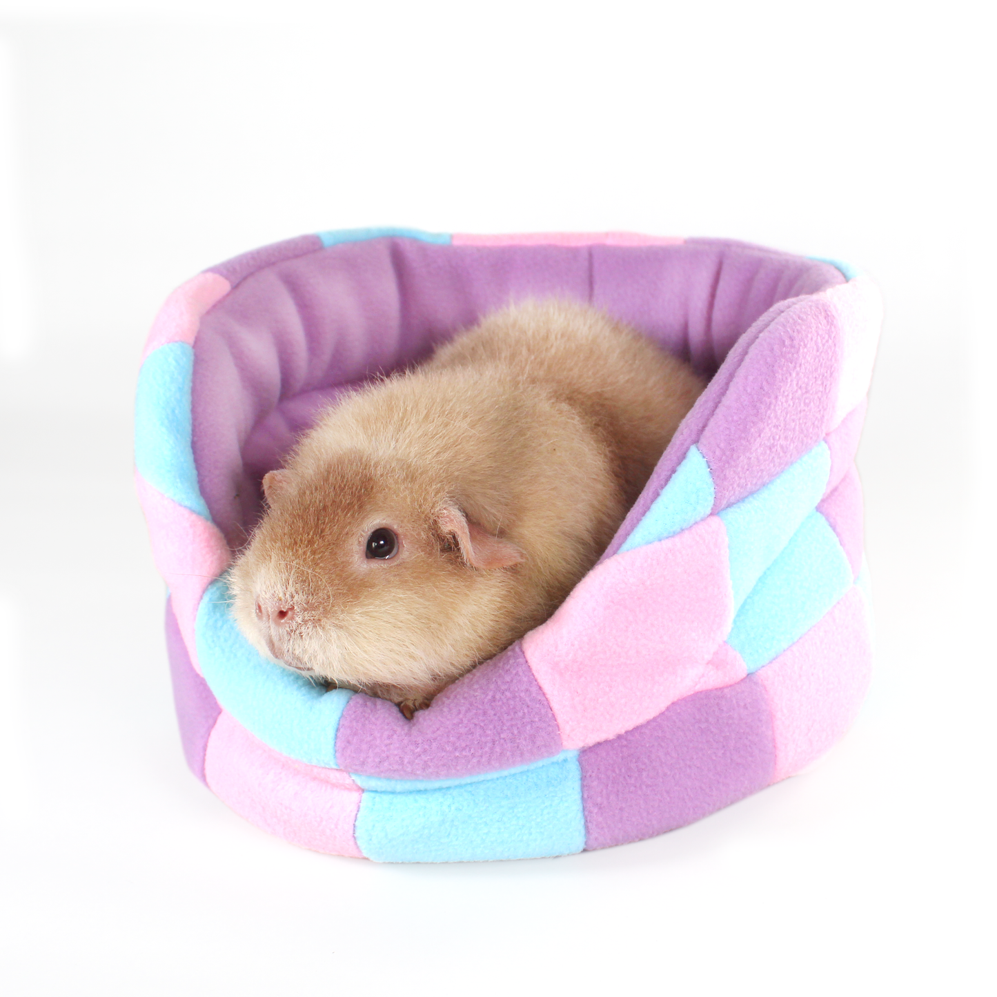 Lilic Patchwork Guinea Pig Bed - Lilic, Pink and Blue