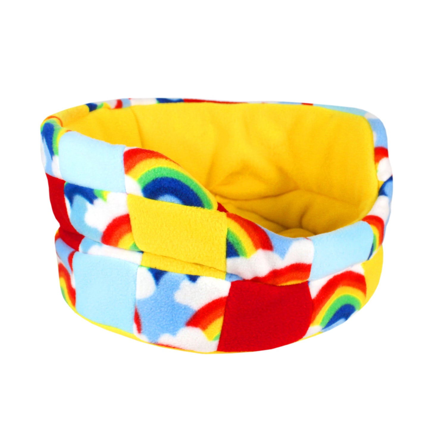 Yellow Patchwork Rainbow Tunnel and Bed Set