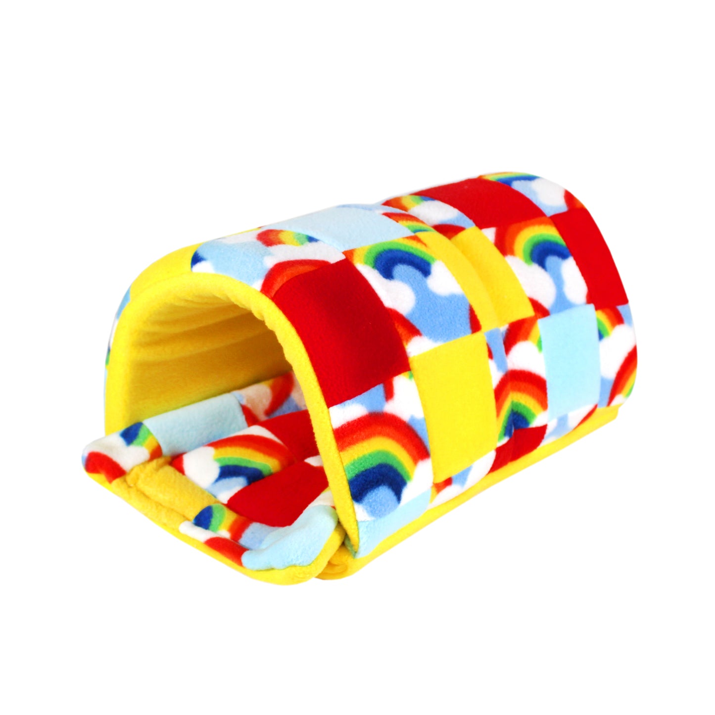 Yellow Patchwork Rainbow Tunnel and Bed Set