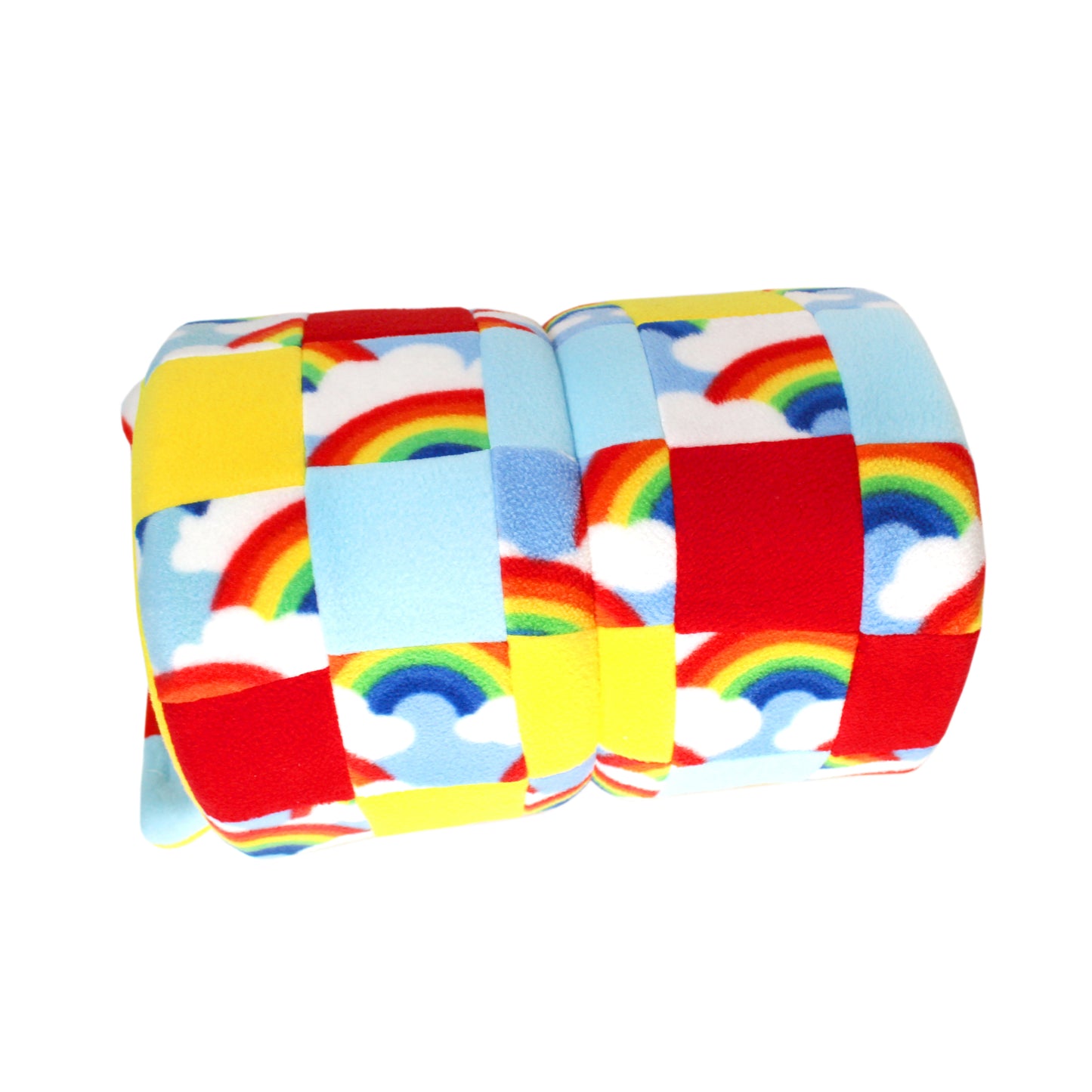 Yellow Patchwork Rainbow Tunnel and Bed Set
