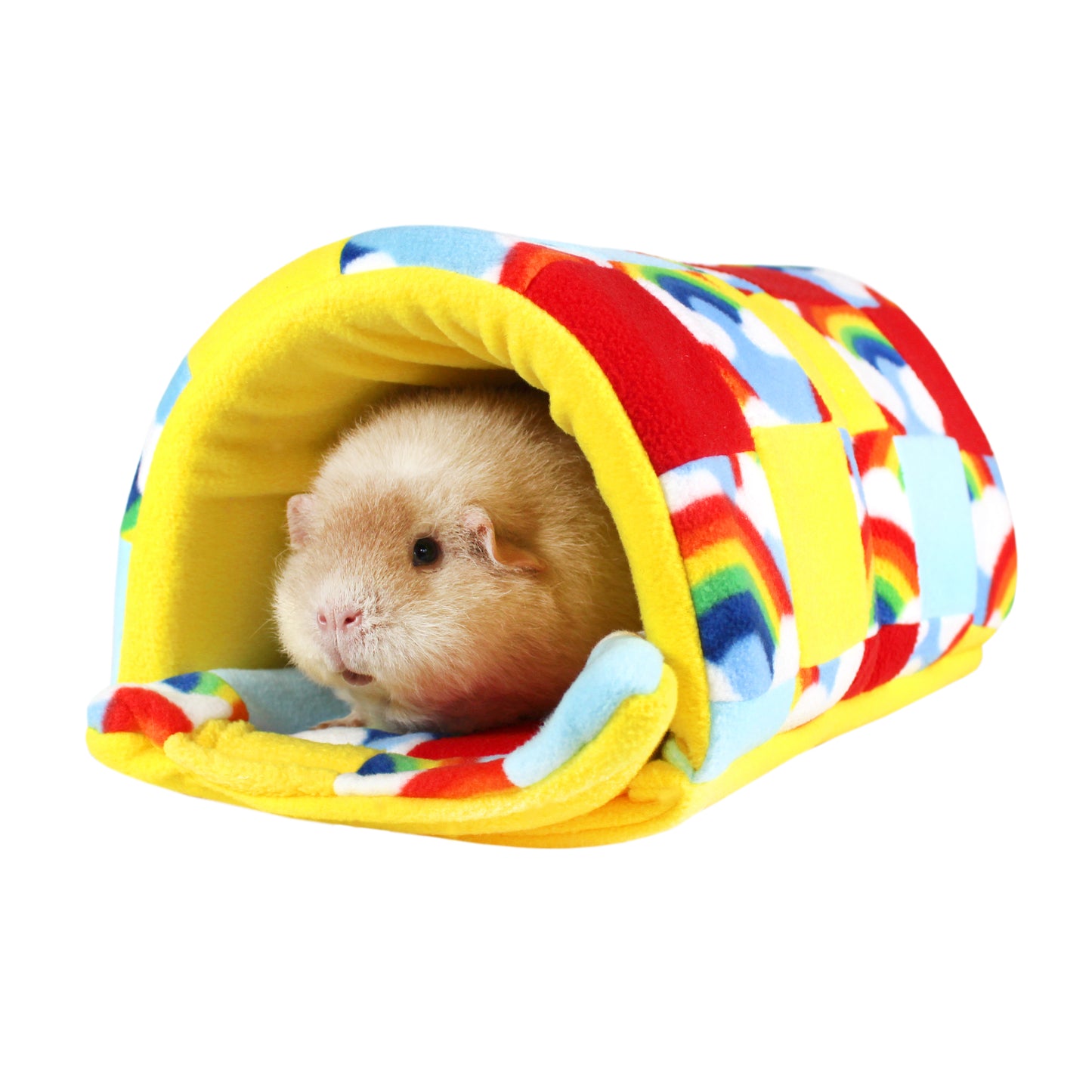 Yellow Patchwork Rainbow Tunnel and Bed Set