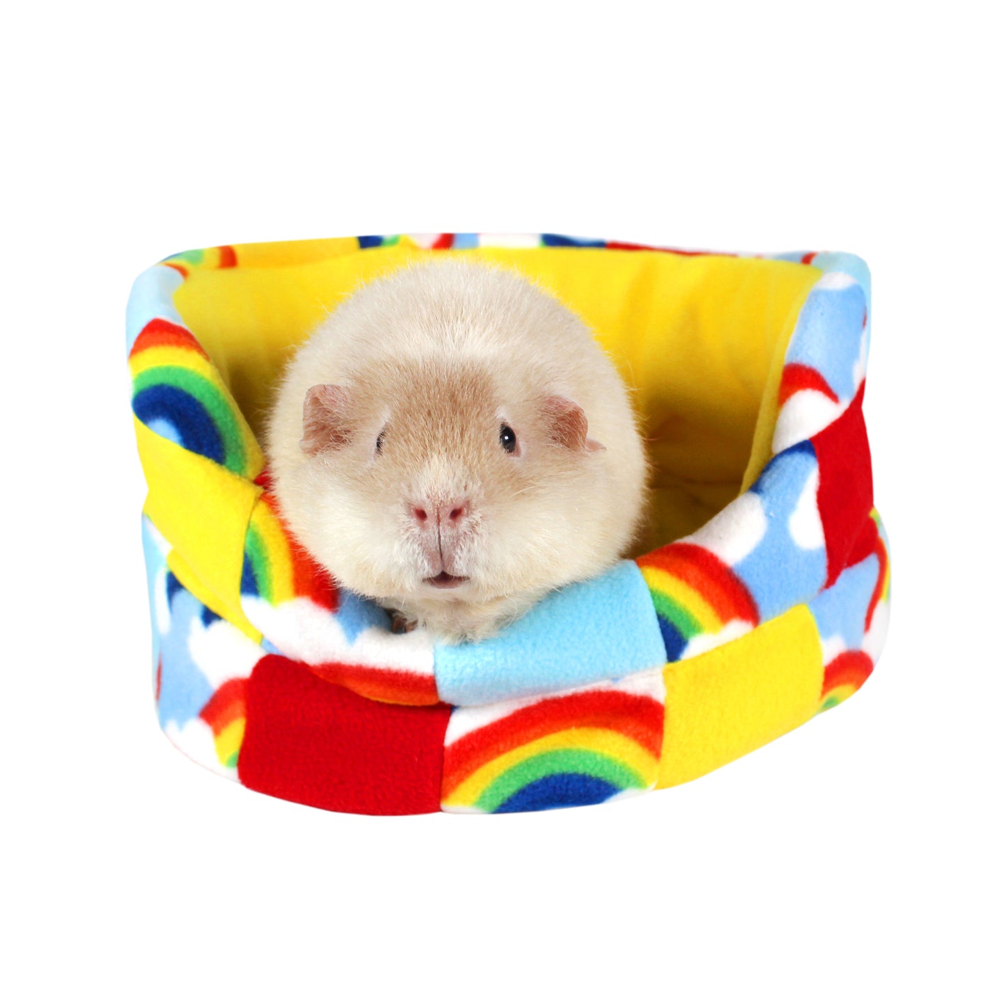 Yellow Patchwork Rainbow Tunnel and Bed Set