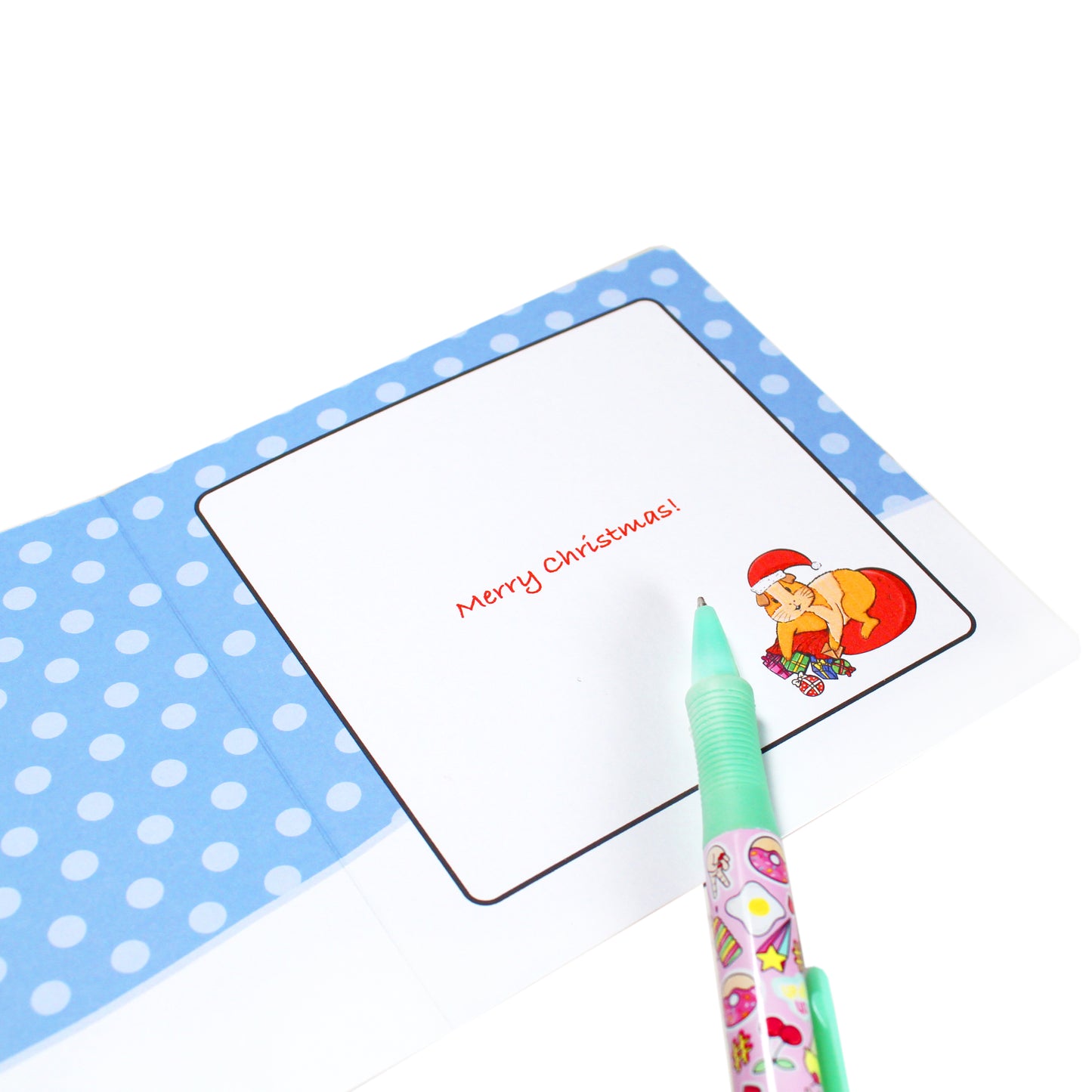 Father Christmas Guinea Pig Greetings Card