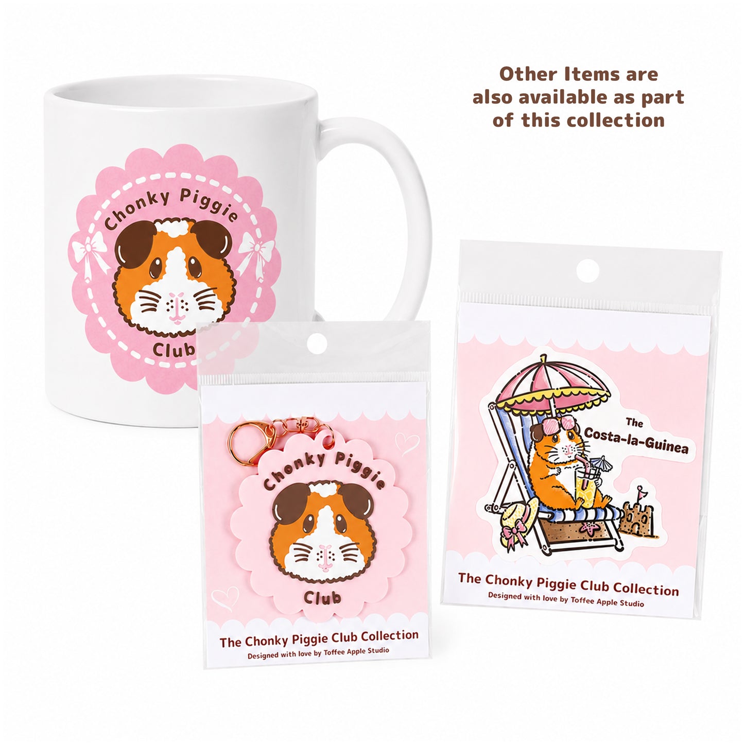 Costa-la-Guinea White Vinyl Guinea Pig Sticker