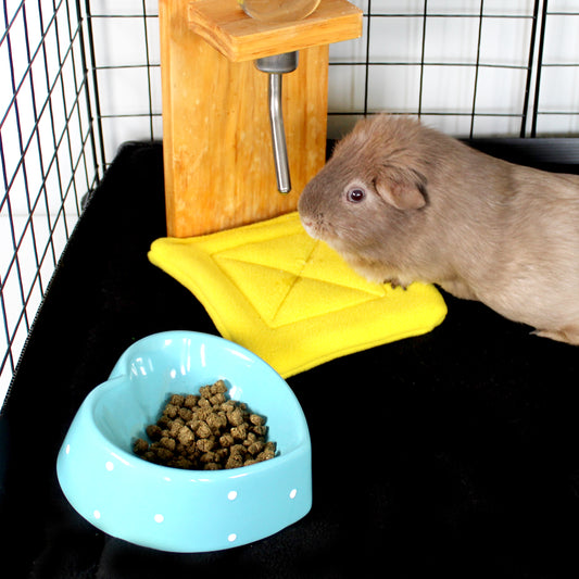 Yellow Water Bottle Drip Pads for Guinea Pigs