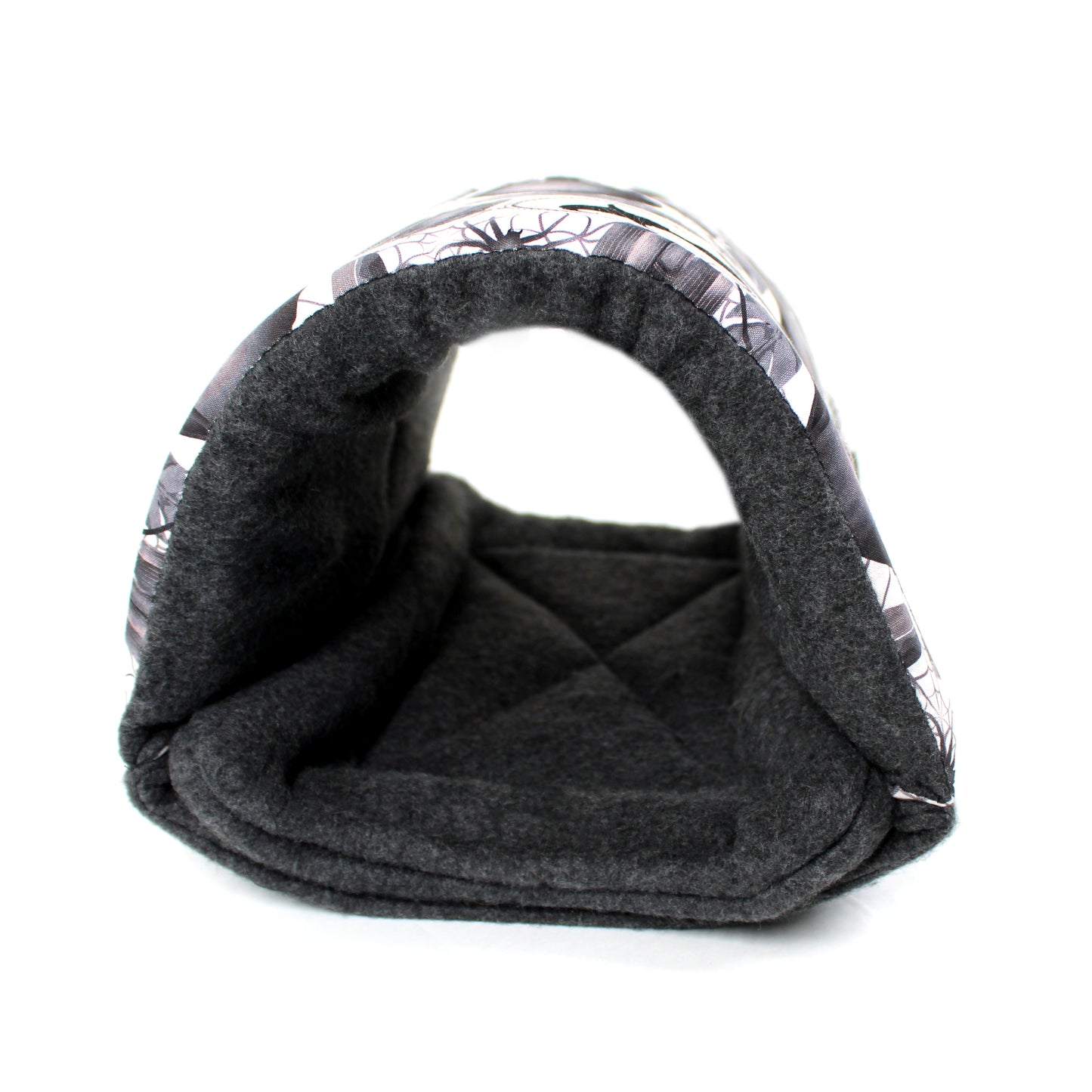 Gray pet tunnel with a halloween theme on a white background