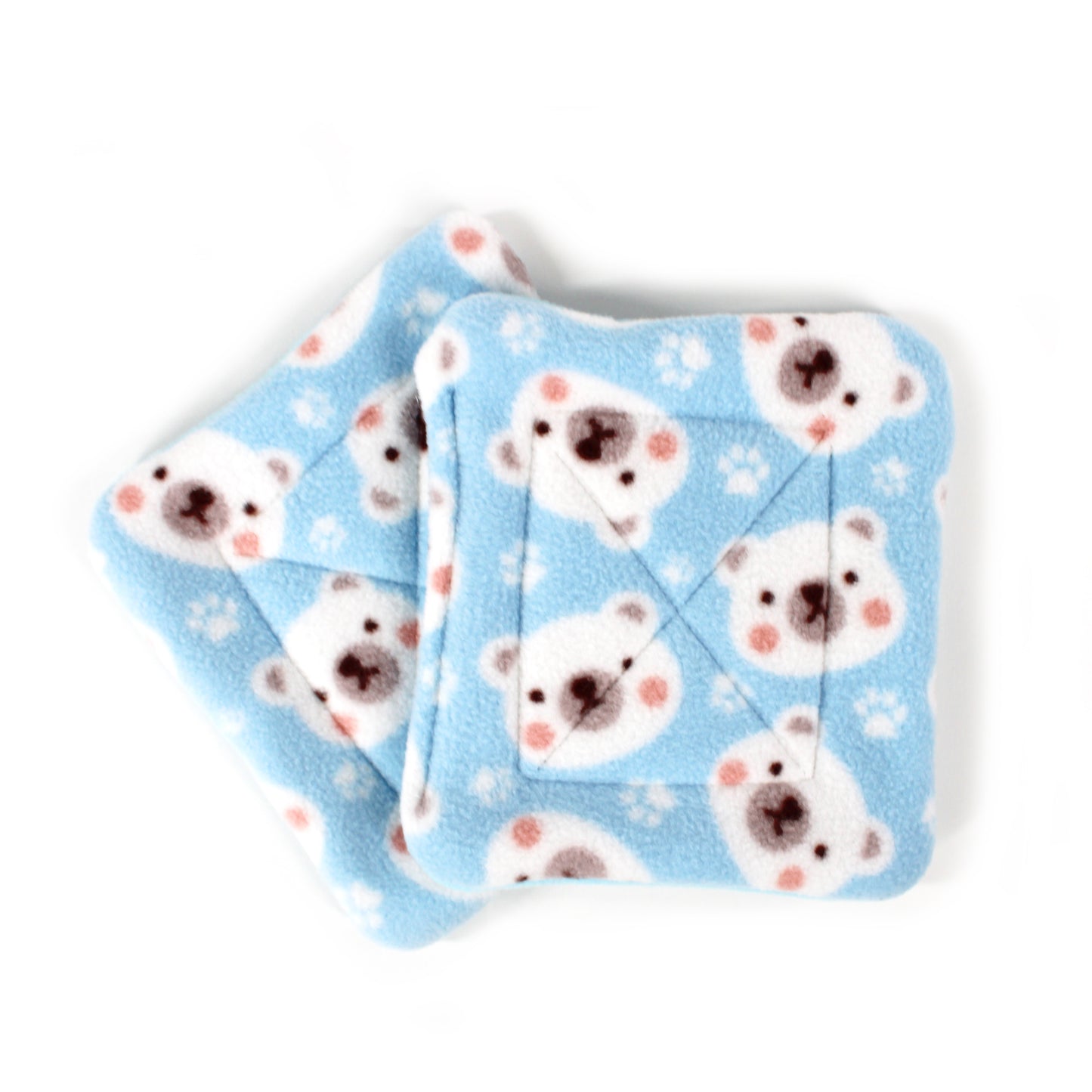 Blue Polar Bear Water Bottle Drip Pads
