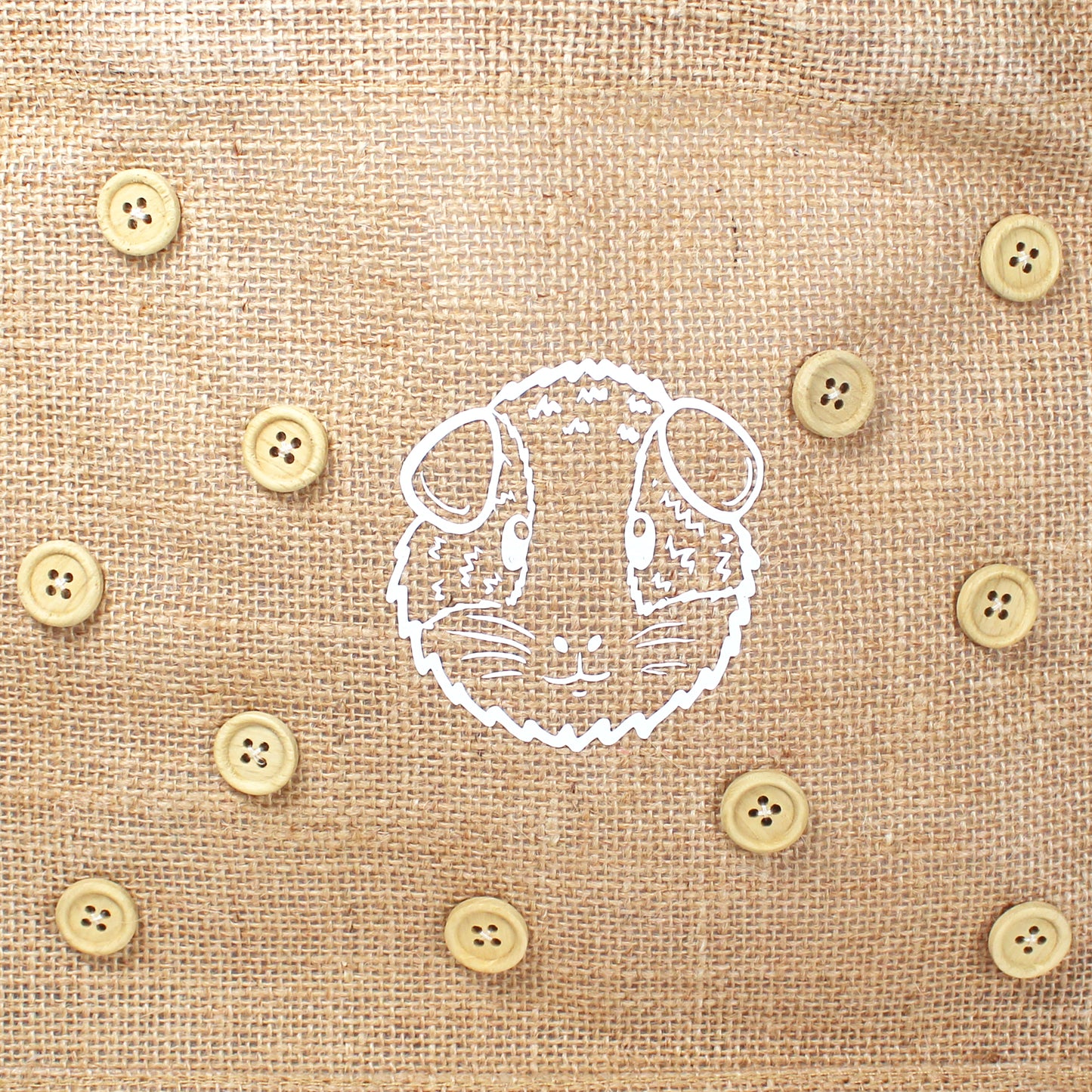 Small Guinea Pig Hessian Bag
