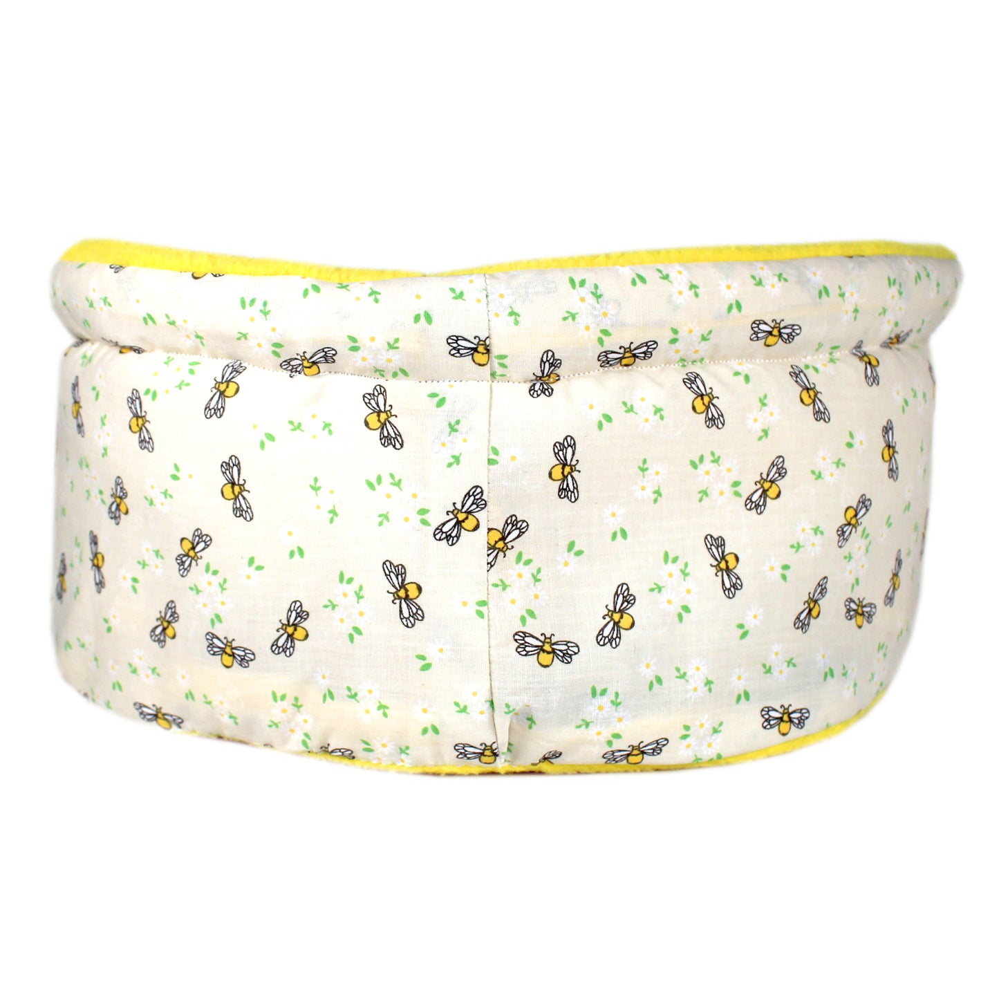 Yellow Bee Guinea Pig Accessory Set, rear view of the cuddle cup bed